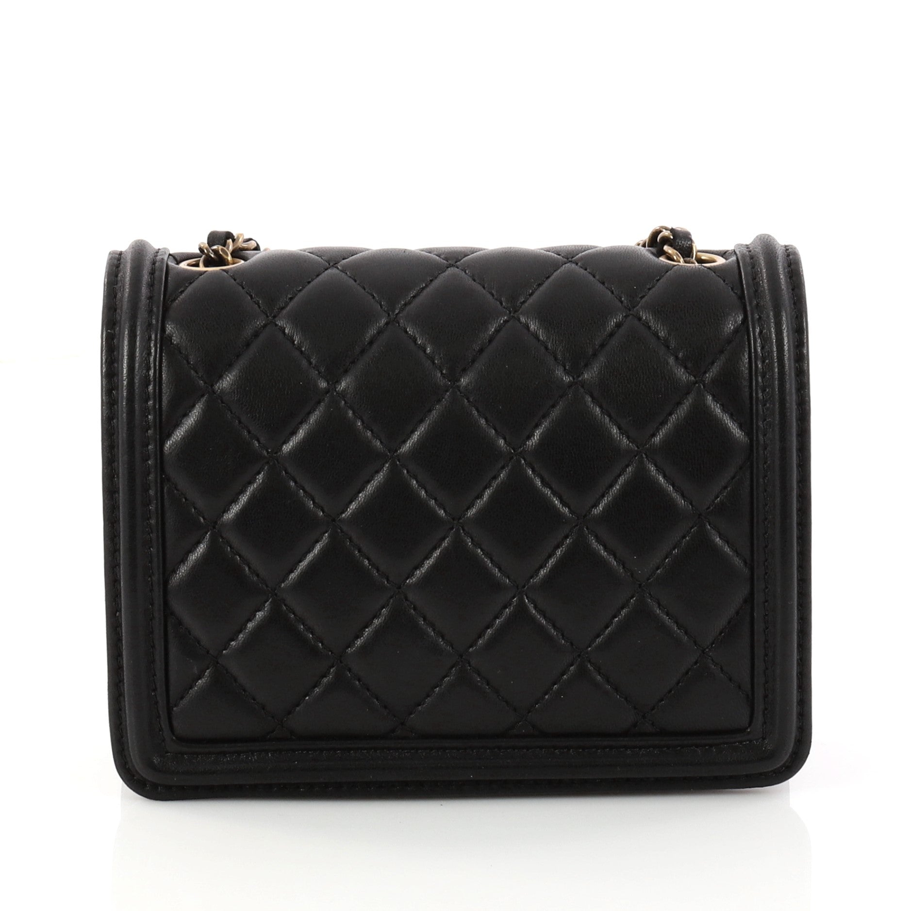 Boy Brick Flap Bag Studded Quilted Lambskin Mini