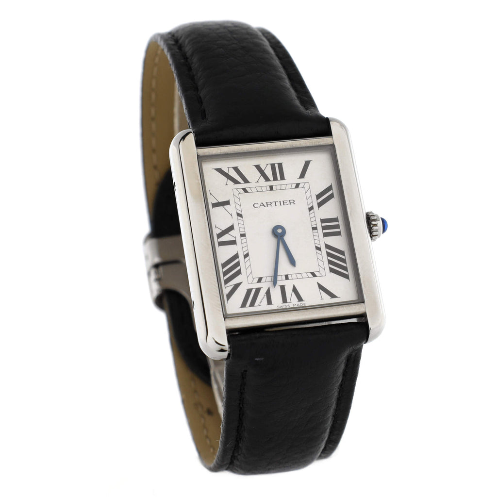 Tank Solo Quartz Watch Stainless Steel and Leather 27