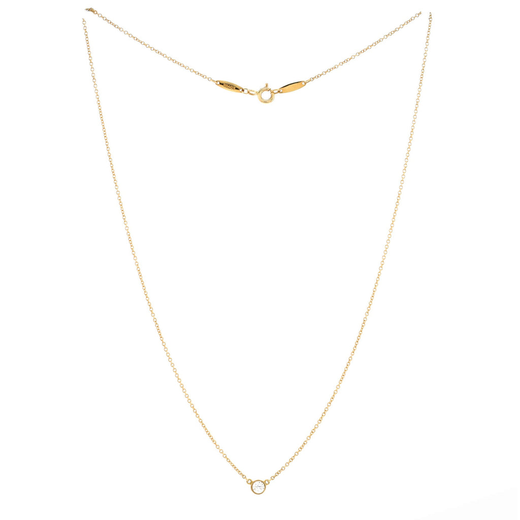 Elsa Peretti Diamonds By The Yard Necklace 18K Yellow Gold and Diamond 0.17CT