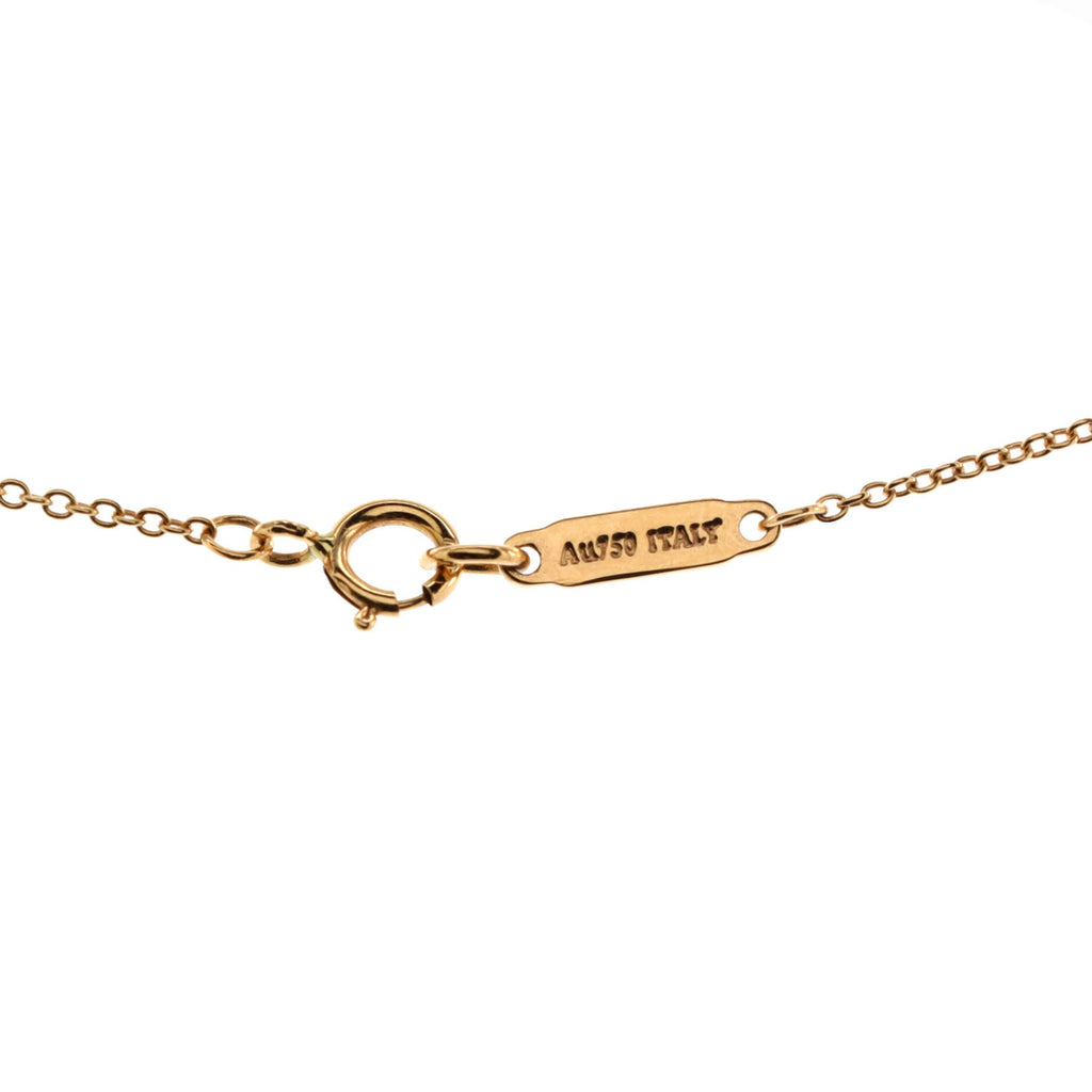 Fleur de Lis Key Bar Pendant Necklace 18K Yellow Gold with Diamonds