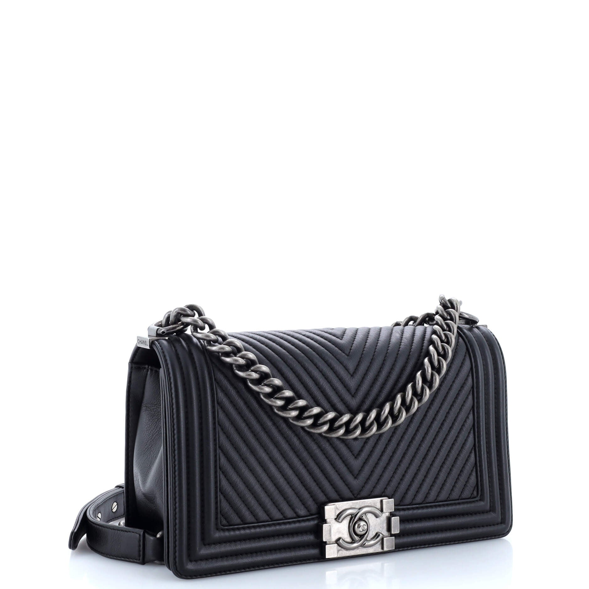 Boy Flap Bag Chevron Lambskin Old Medium