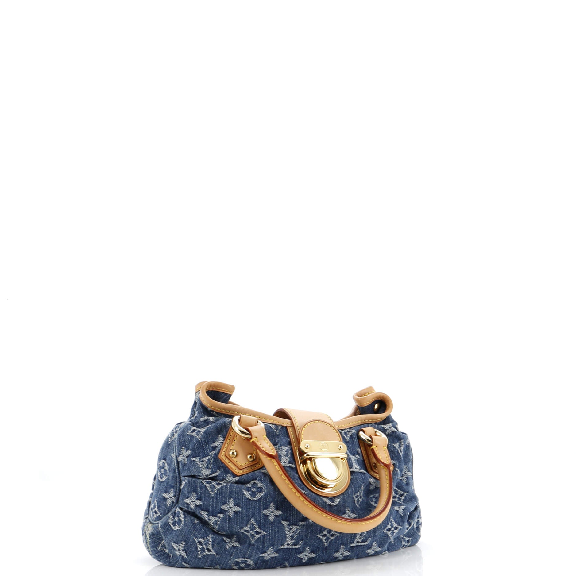 Pleaty Handbag Denim Mini