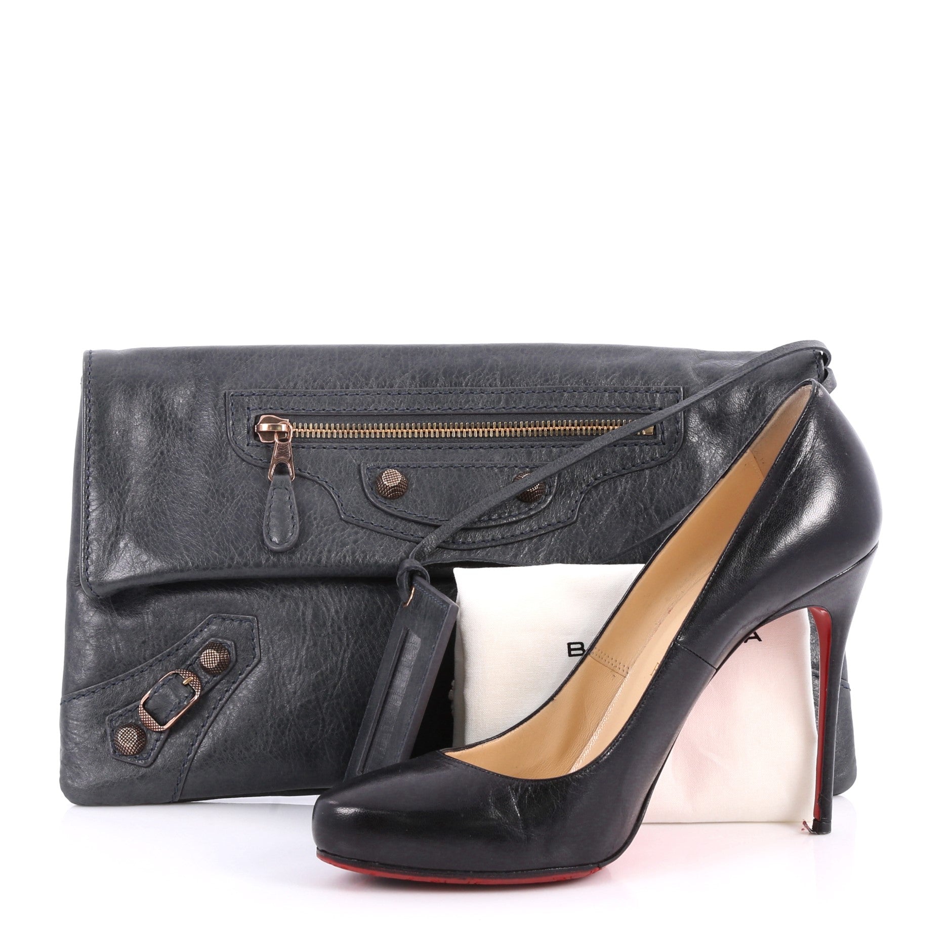 Envelope Clutch Giant Studs Leather