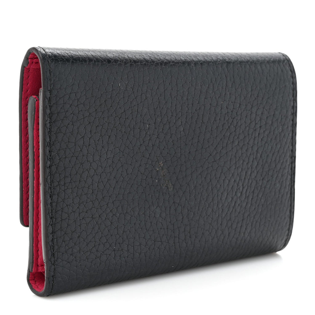 Taurillon Capucines Compact Wallet Black