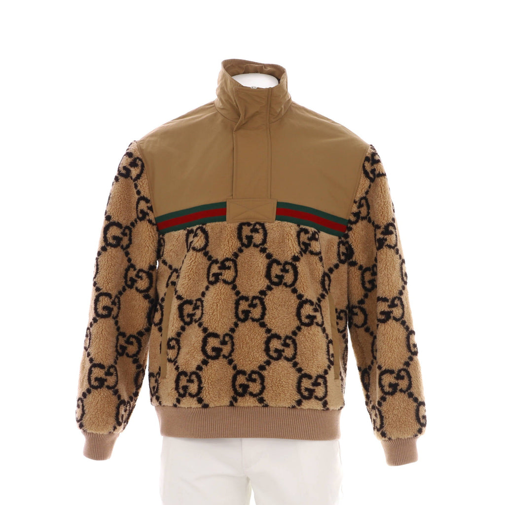 Men's Half Zip Jacket GG Wool and Polyester