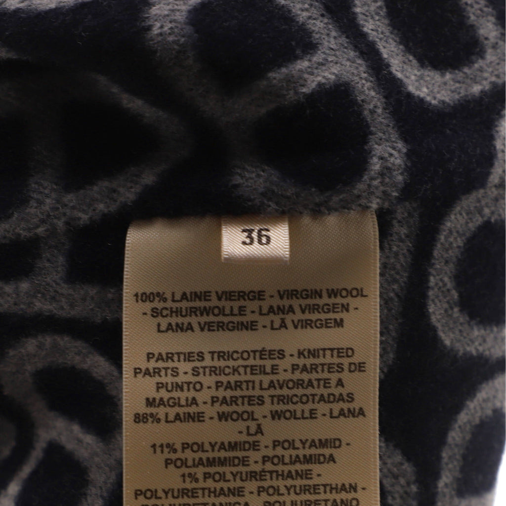 Women's Two Pocket Reversible Hooded Zip Jacket Printed Wool