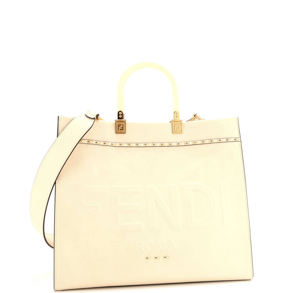 Sunshine Shopper Tote Studded Leather Medium