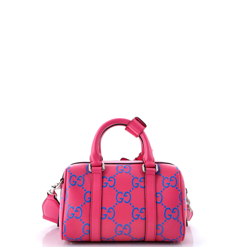 Duffle Bag GG Embossed Perforated Leather Mini