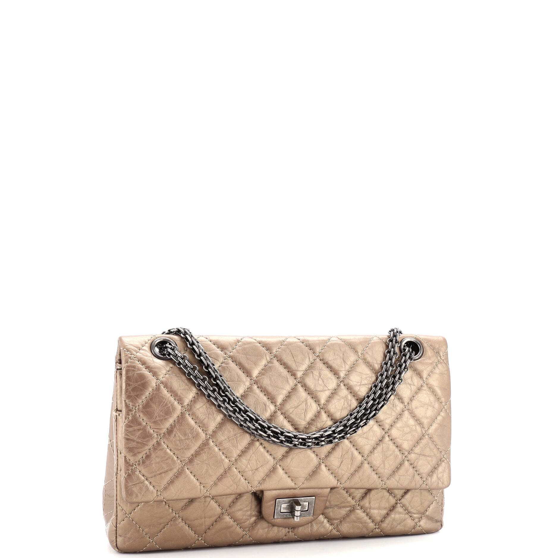 Reissue 2.55 Flap Bag Quilted Metallic Aged Calfskin 226