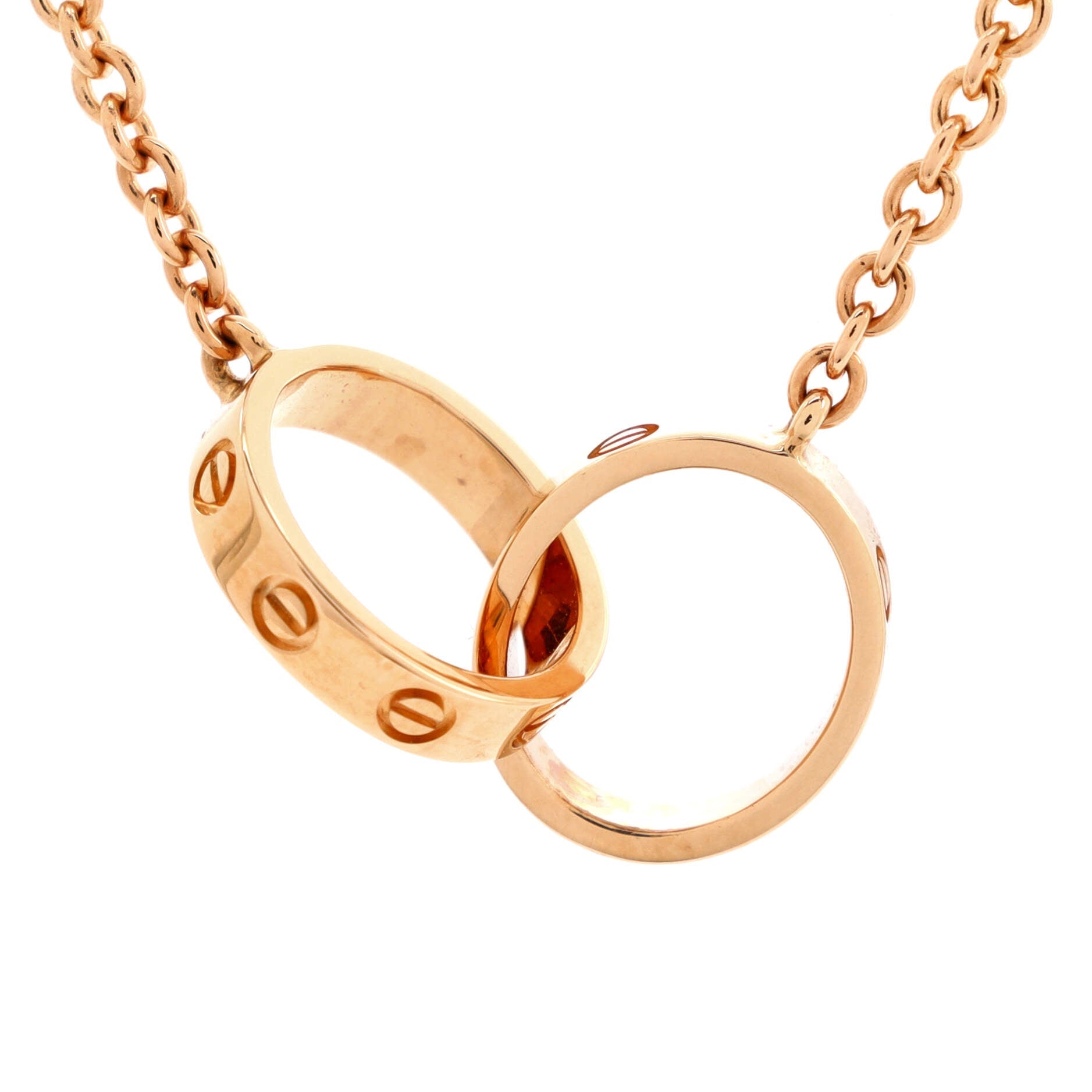 Love Interlocking Necklace 18K Rose Gold
