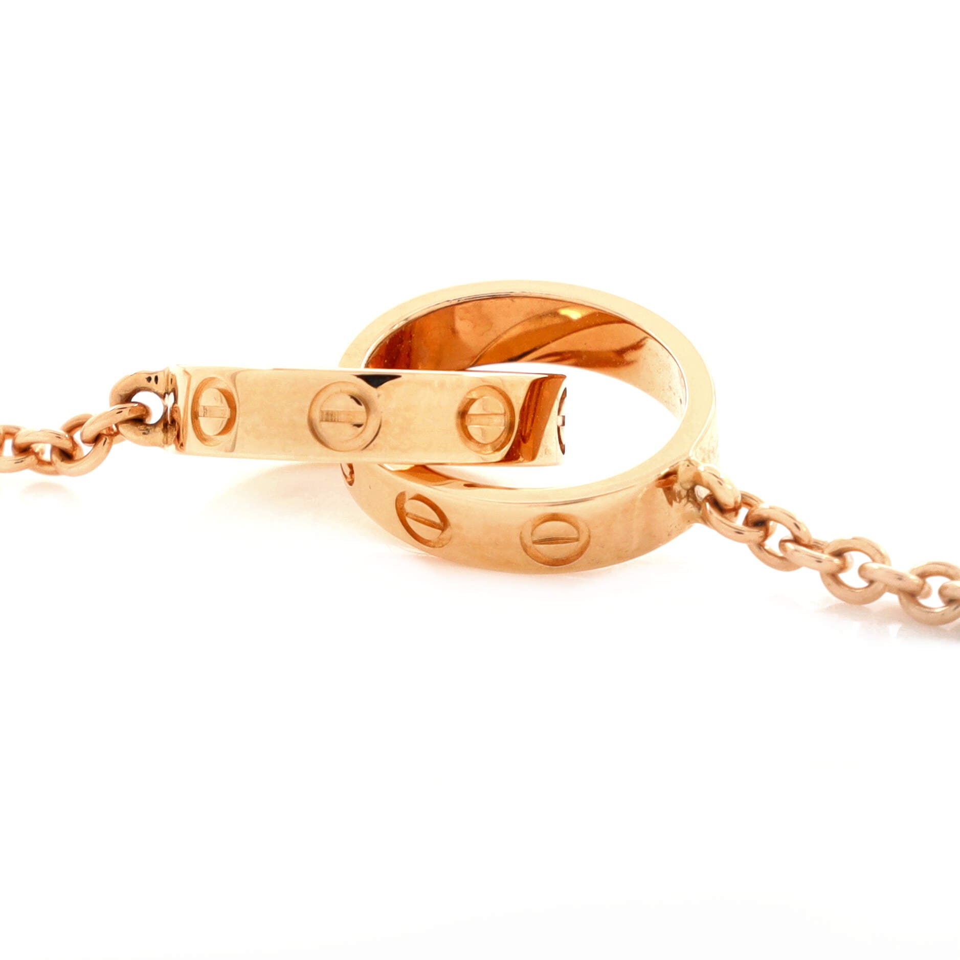 Love Interlocking Necklace 18K Rose Gold