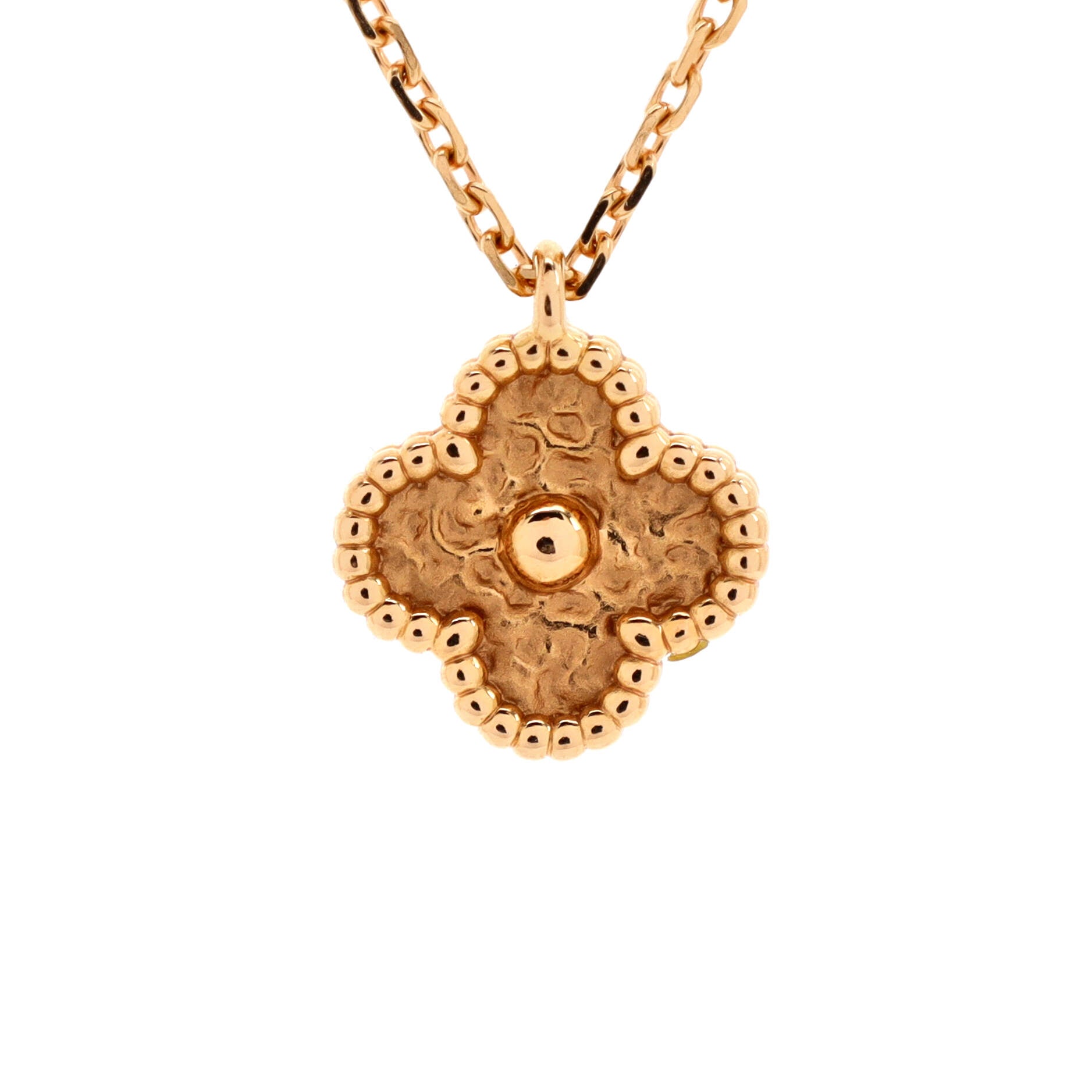 Sweet Alhambra Pendant Necklace 18K Rose Gold