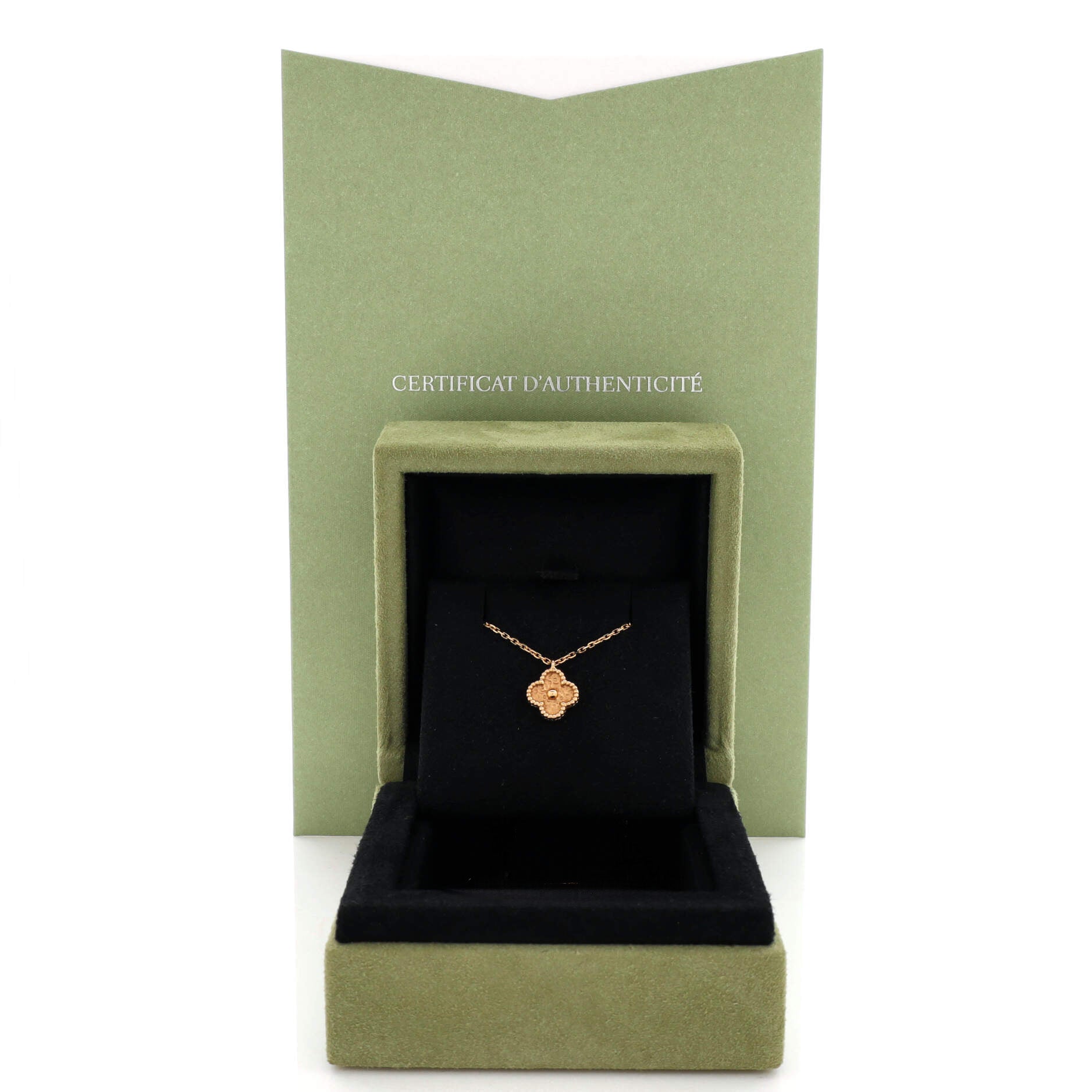 Sweet Alhambra Pendant Necklace 18K Rose Gold