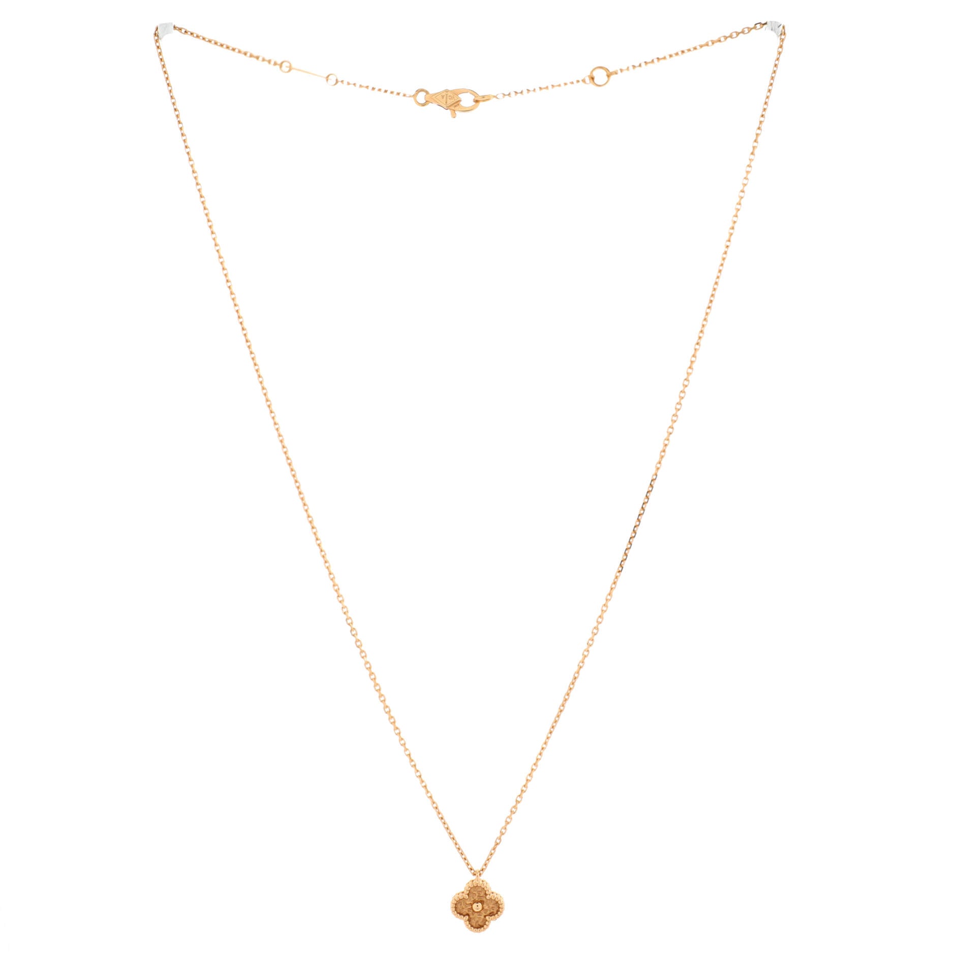 Sweet Alhambra Pendant Necklace 18K Rose Gold