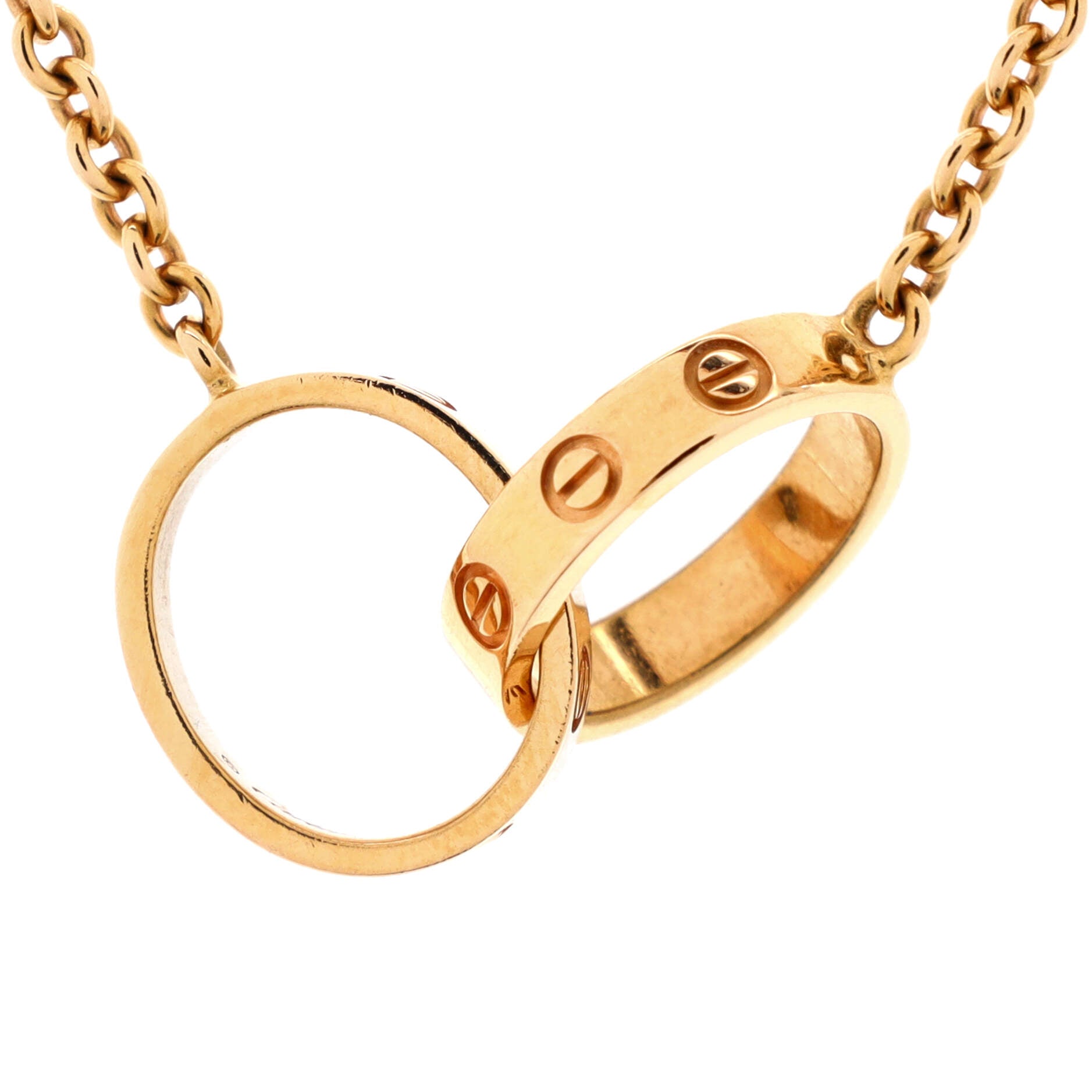 Love Interlocking Necklace 18K Rose Gold