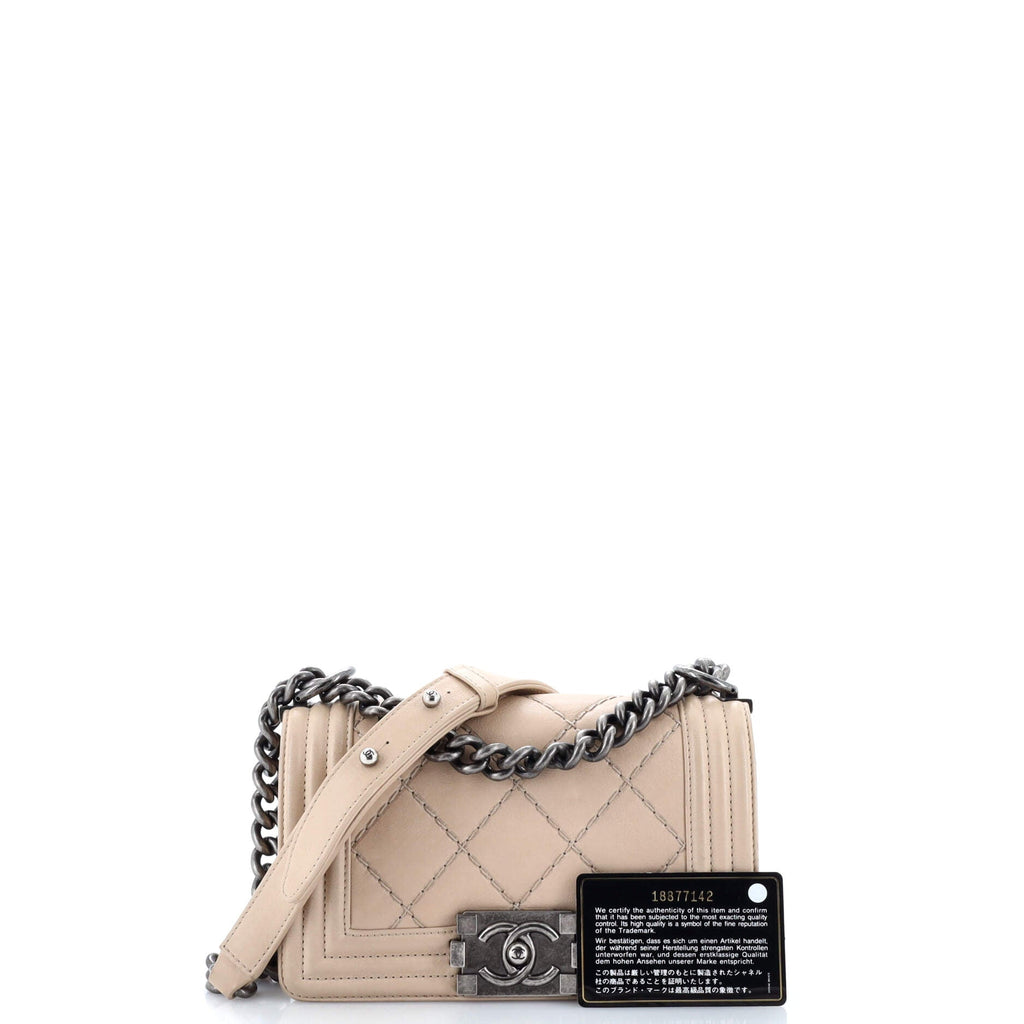 Stitch Boy Flap Bag Quilted Calfskin Small