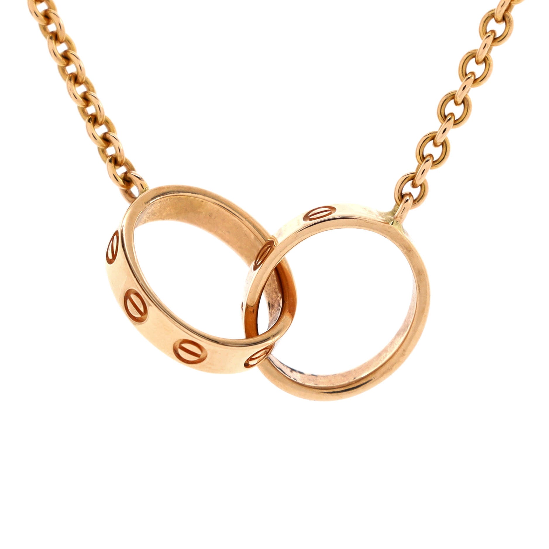 Love Interlocking Necklace 18K Rose Gold