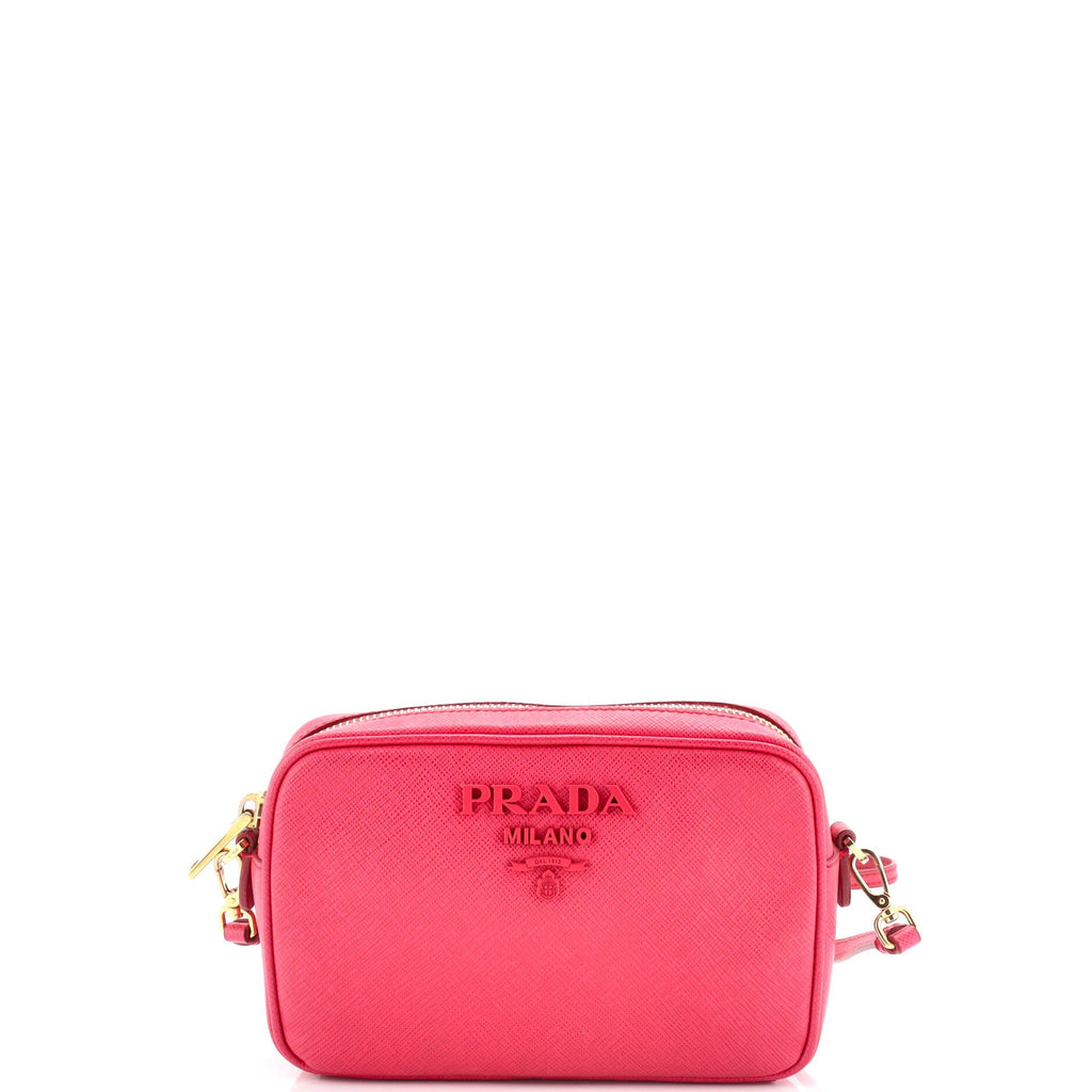 Monochrome Camera Bag Saffiano Leather Small