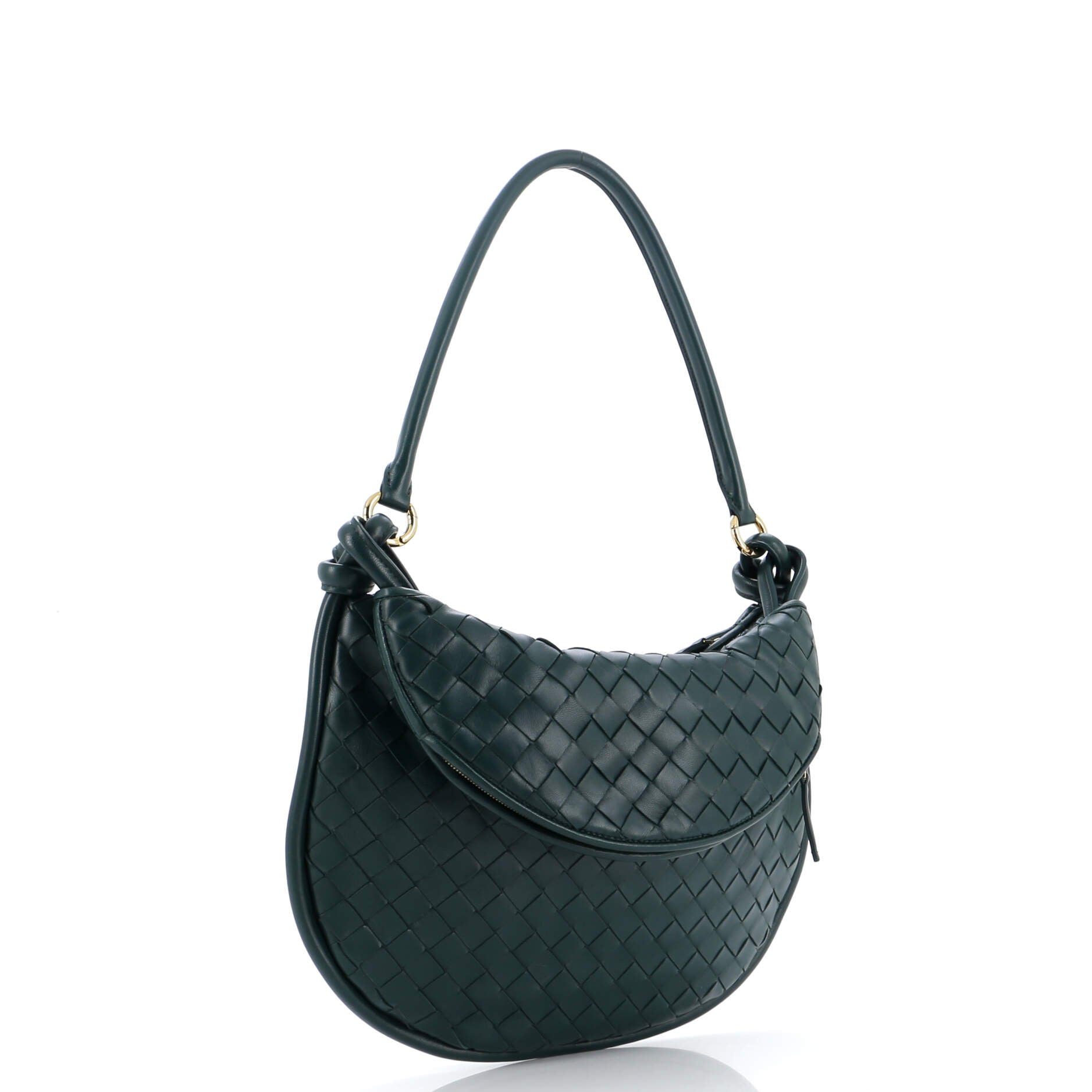 Gemelli Shoulder Bag Intrecciato Leather Small