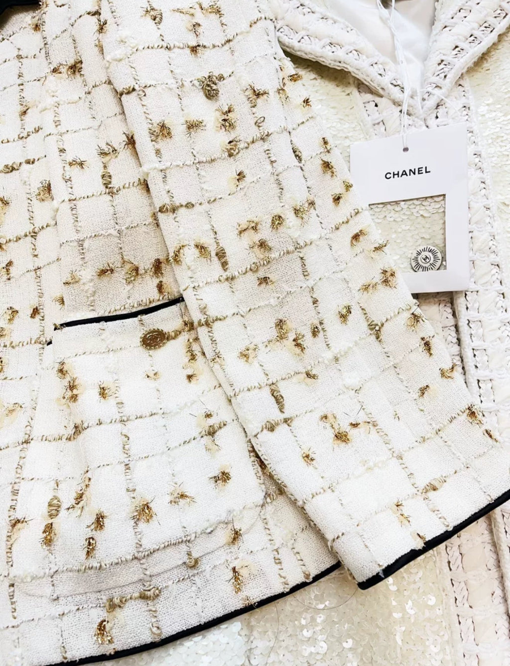 Chanel 19S Ecru & Black Jacket