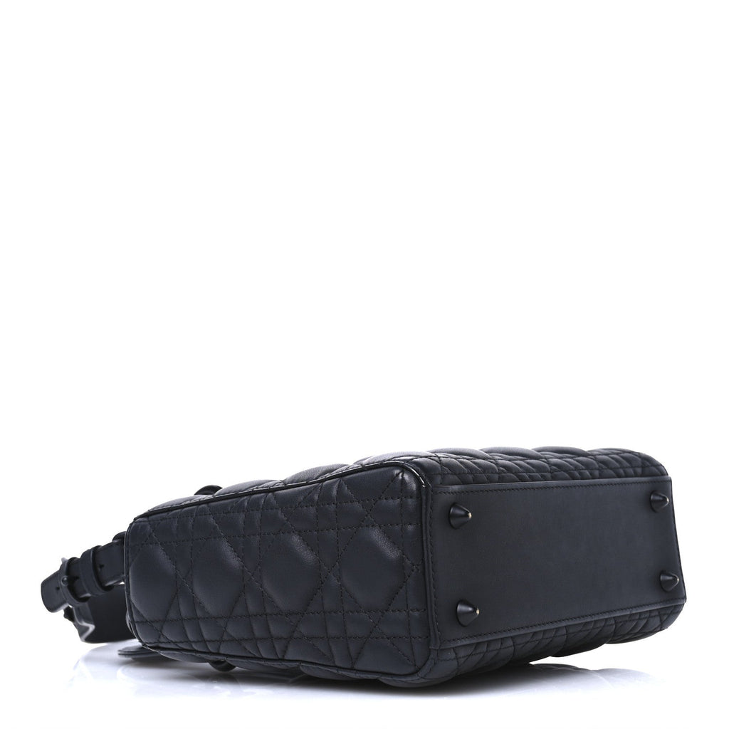 Ultra Matte Calfskin Cannage Small My ABCDior Lady Dior Black