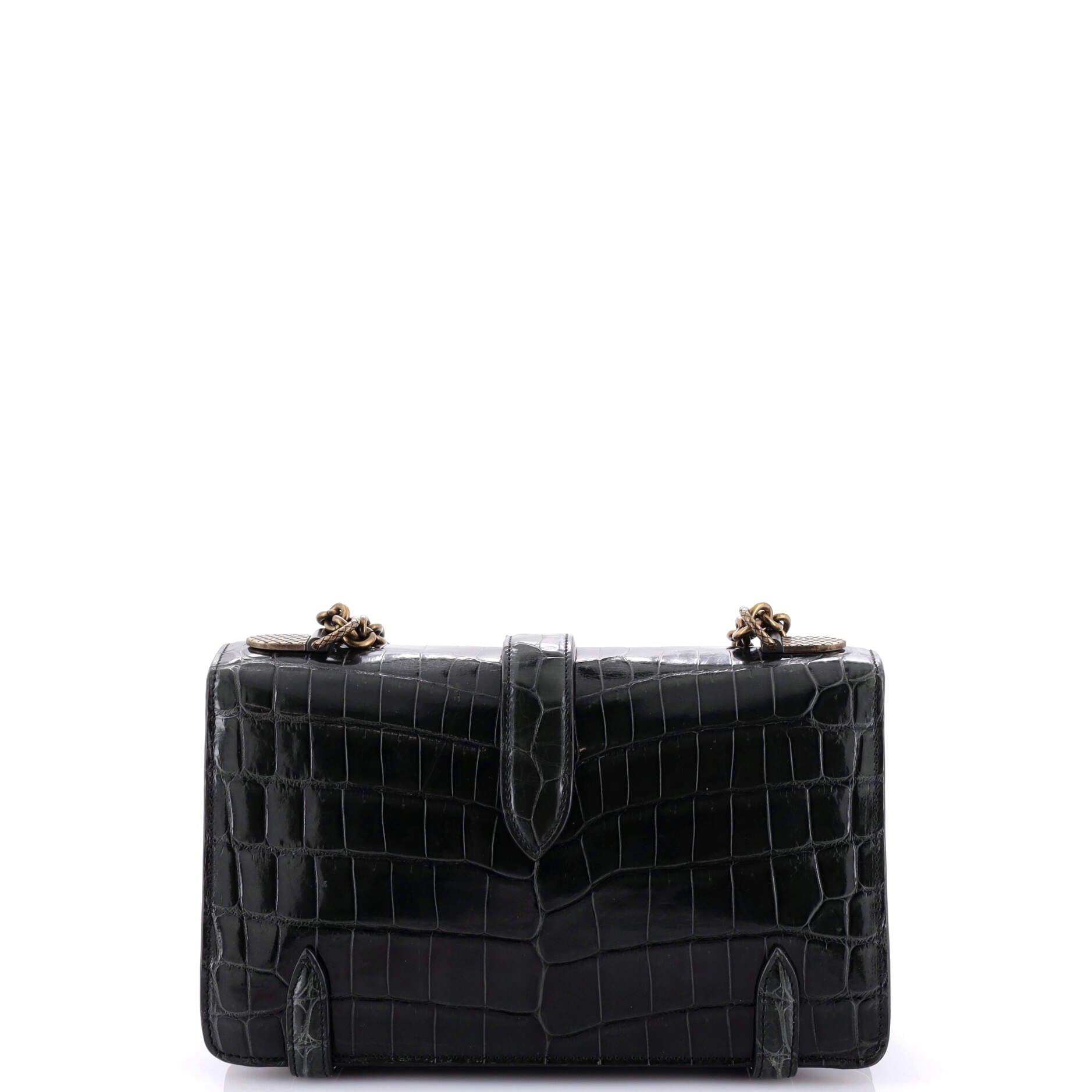 City Knot Flap Bag Crocodile