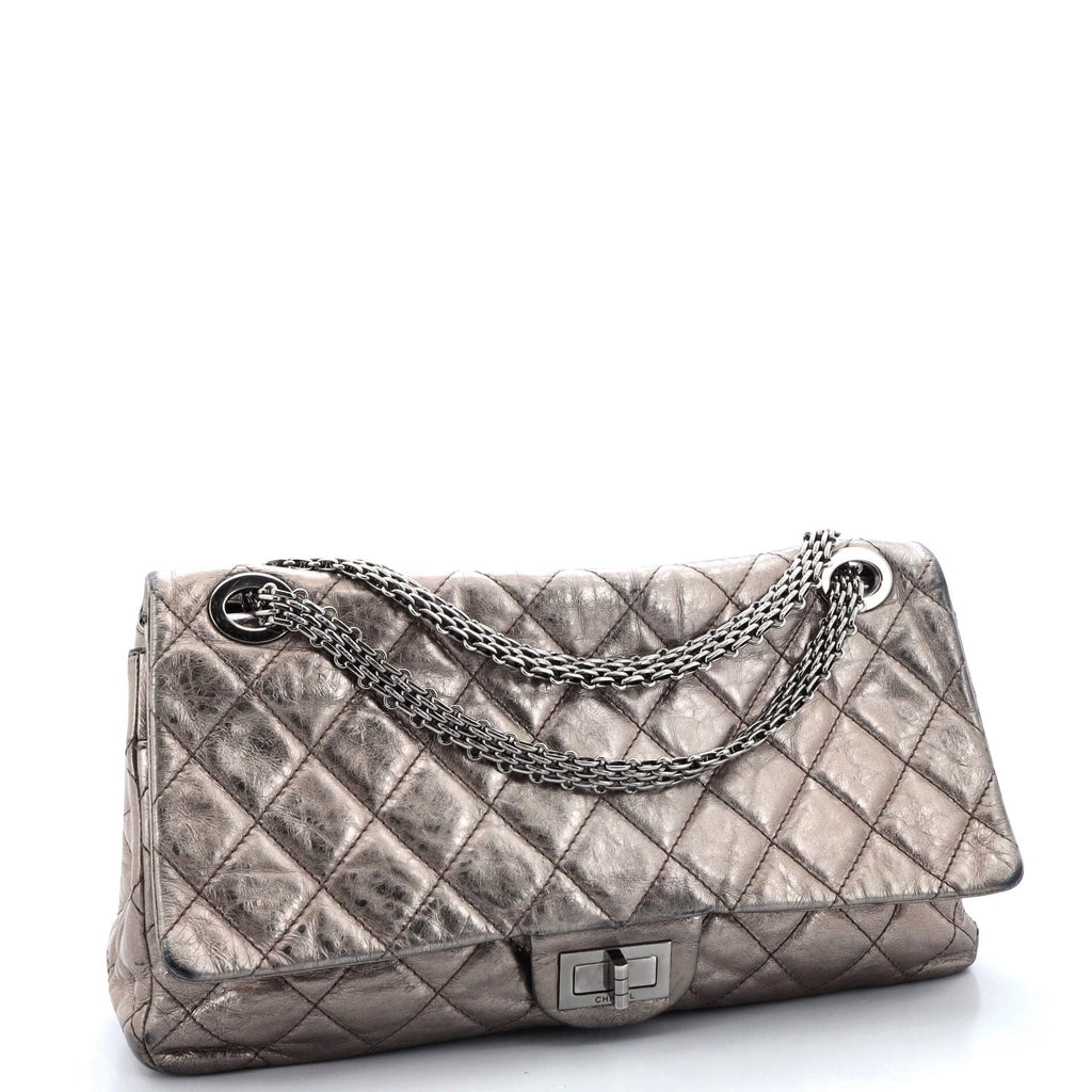 Reissue 2.55 Flap Bag Quilted Metallic Aged Calfskin 227