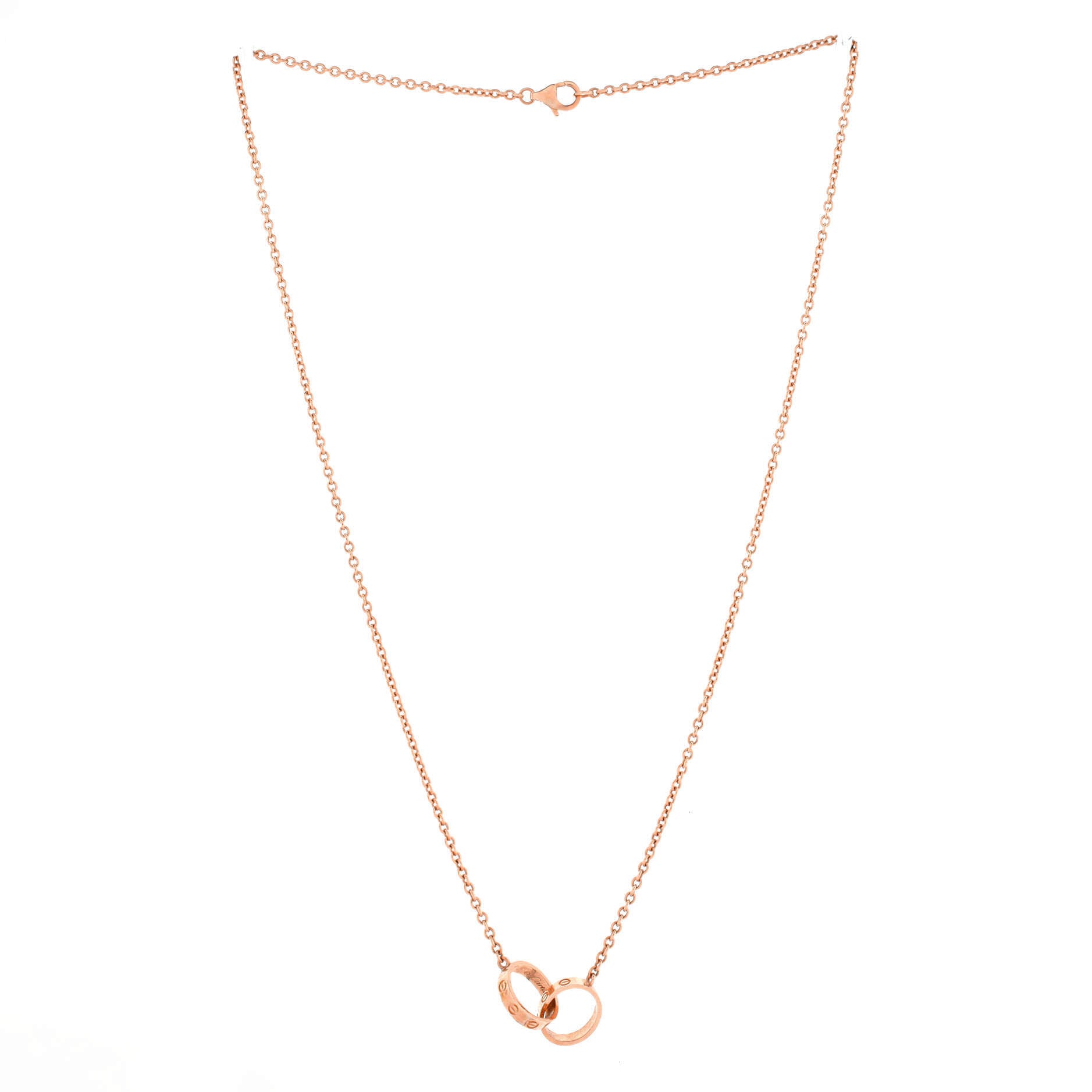 Love Interlocking Necklace 18K Rose Gold
