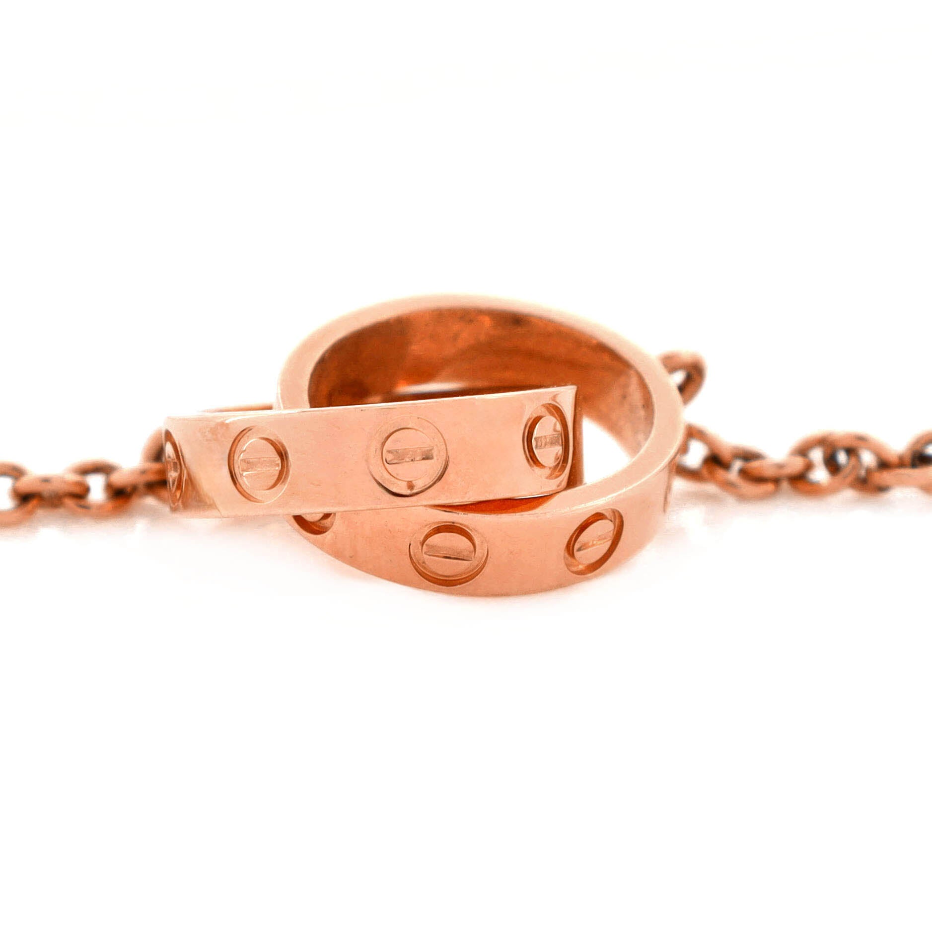 Love Interlocking Necklace 18K Rose Gold