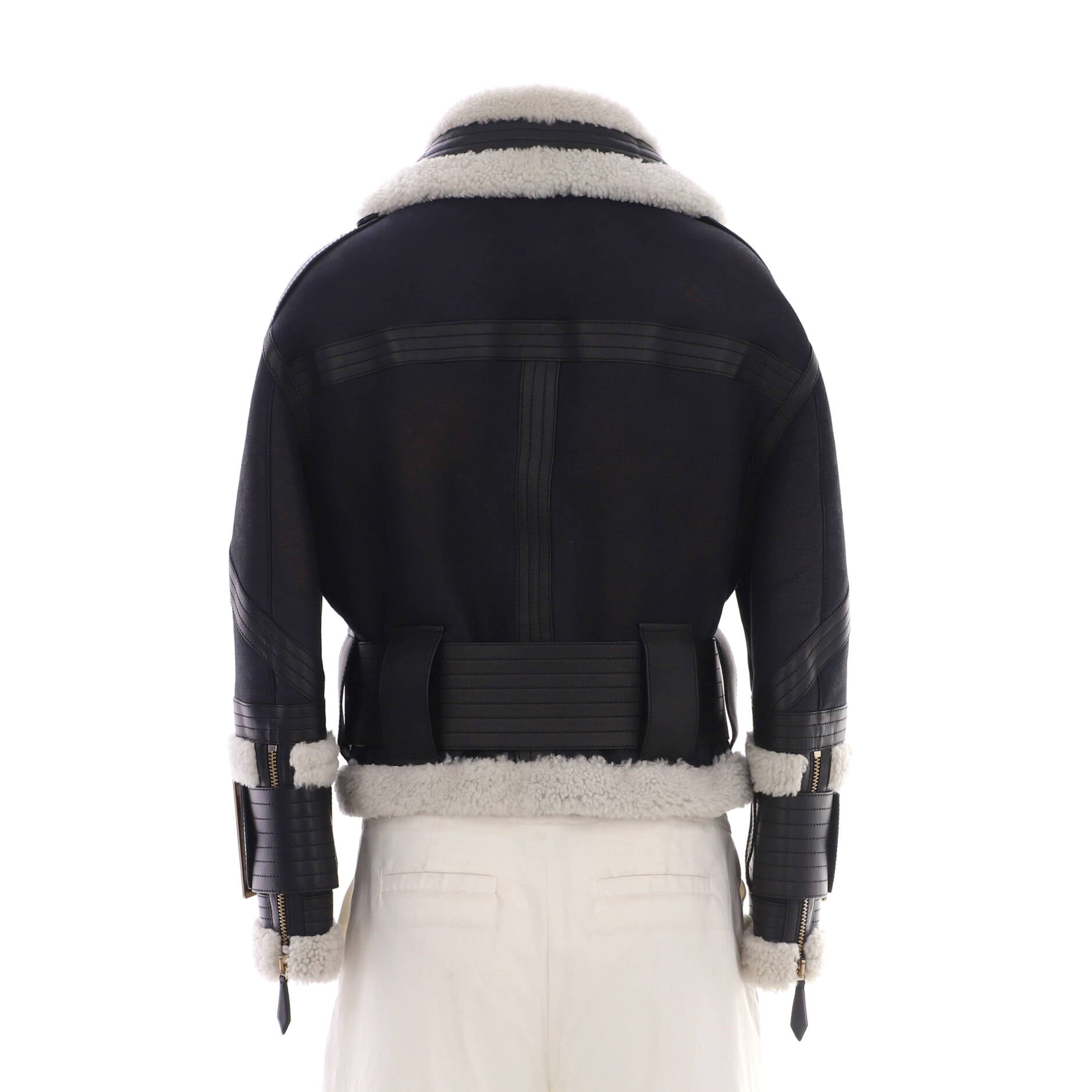 Women's Aviator Jacket Leather and Shearling
