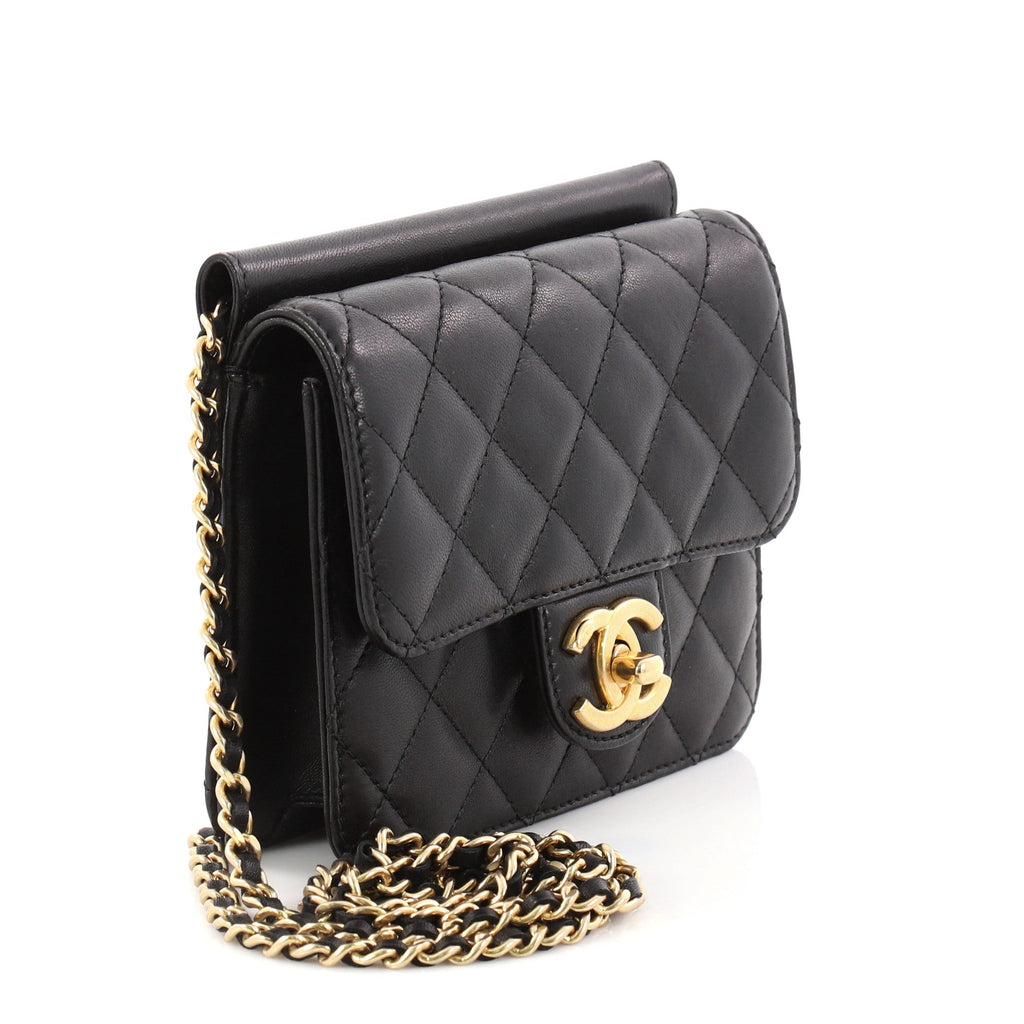 Crossing Times Flap Bag Quilted Lambskin Mini