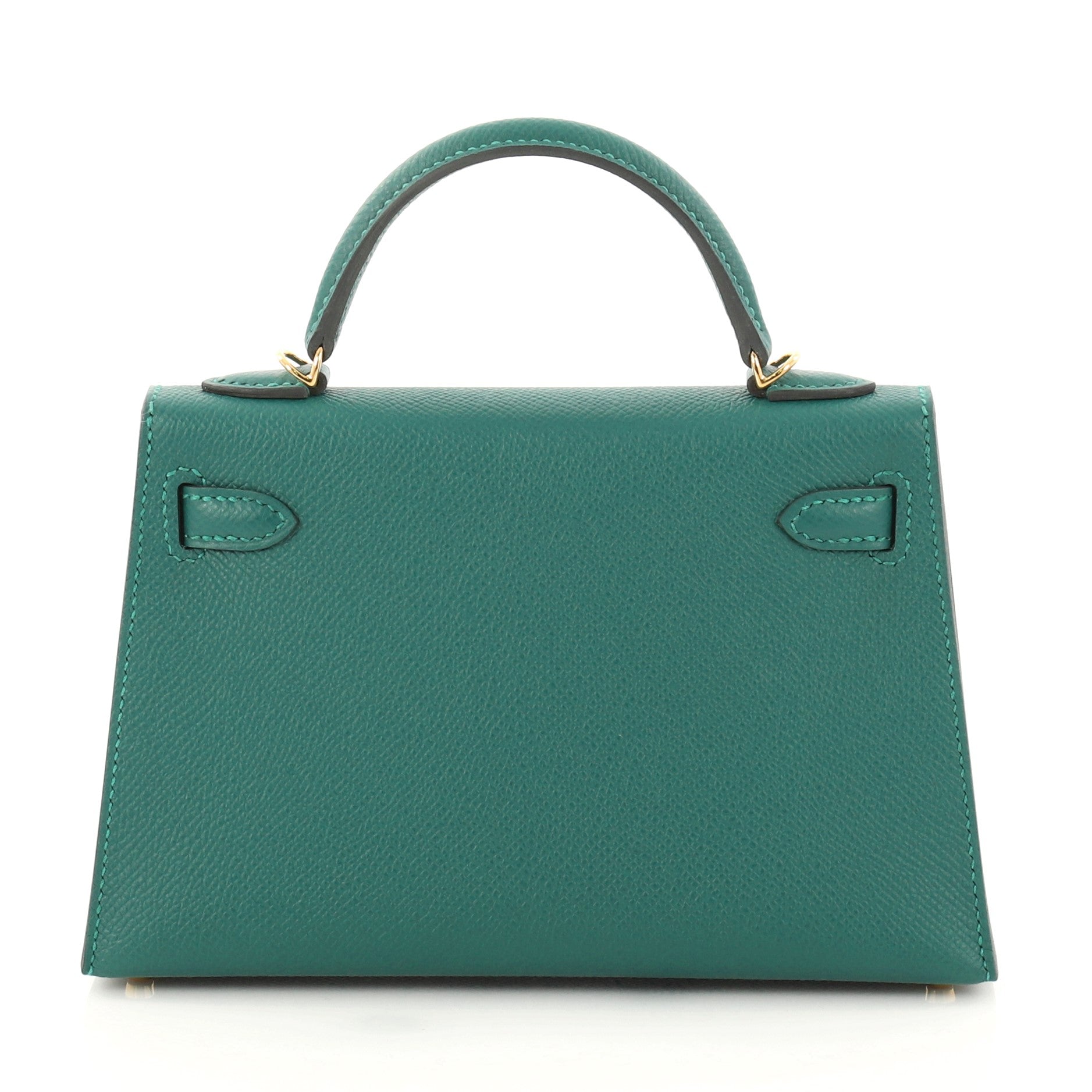 Kelly Mini II Handbag Malachite Epsom with Gold Hardware 20