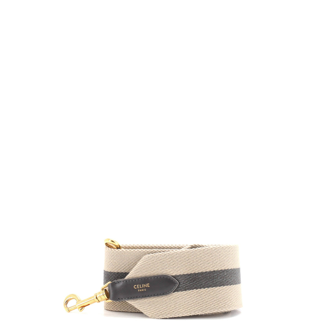 Logo Shoulder Strap Jacquard Wool Long