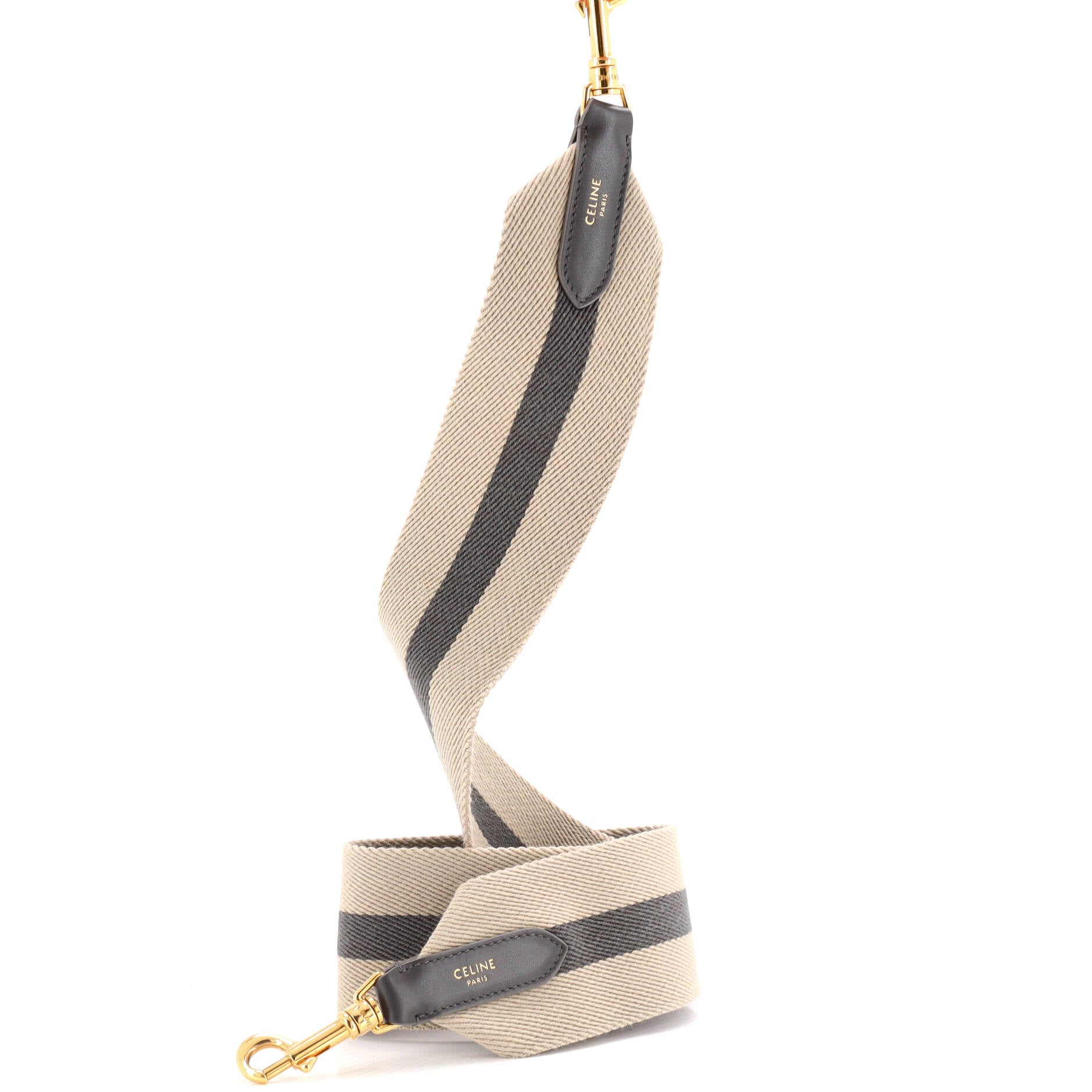 Logo Shoulder Strap Jacquard Wool Long