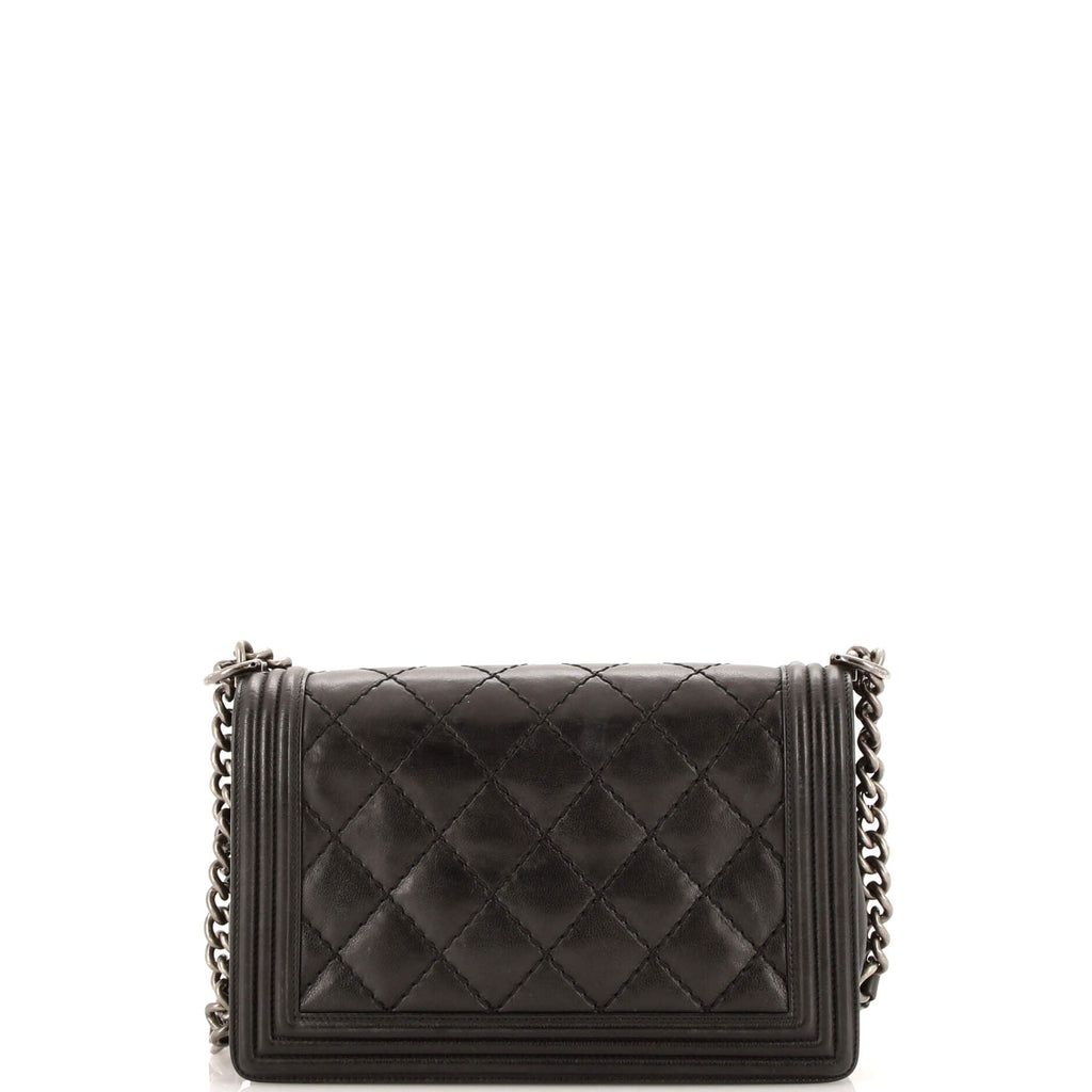 Stitch Boy Flap Bag Quilted Calfskin New Medium
