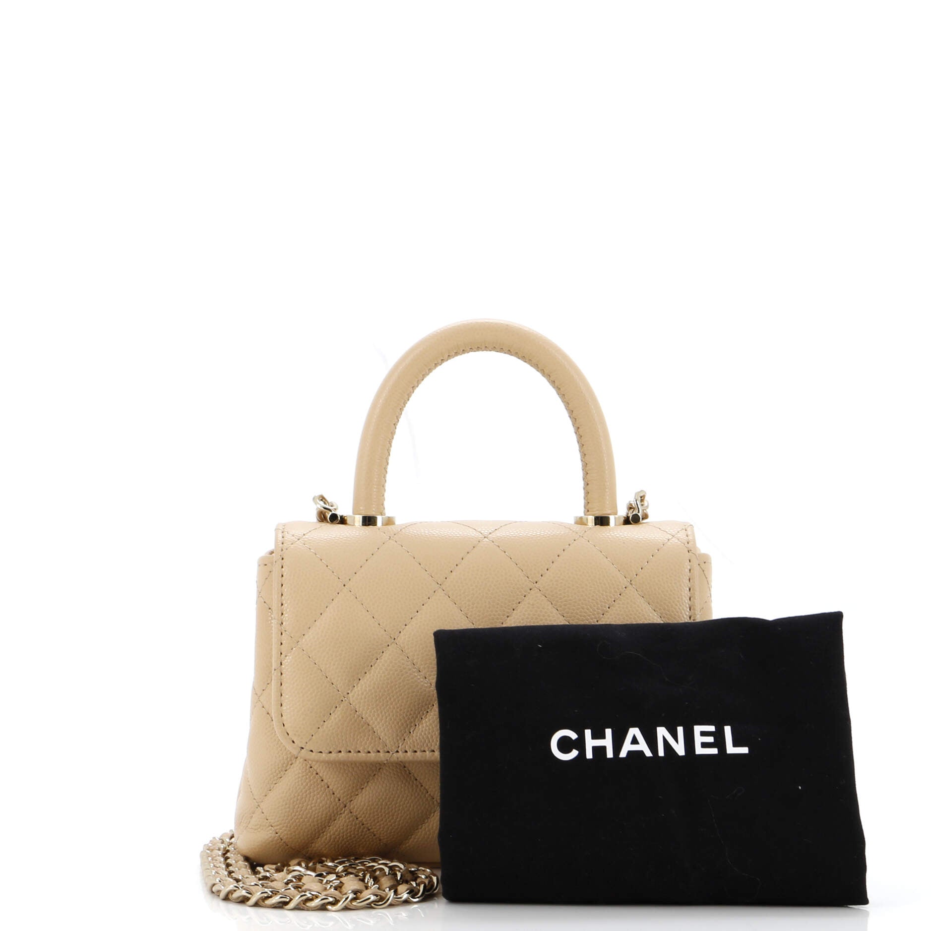 Coco Top Handle Bag Quilted Caviar Extra Mini