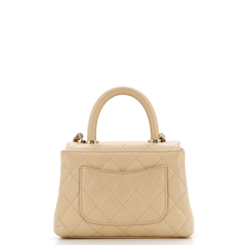 Coco Top Handle Bag Quilted Caviar Extra Mini
