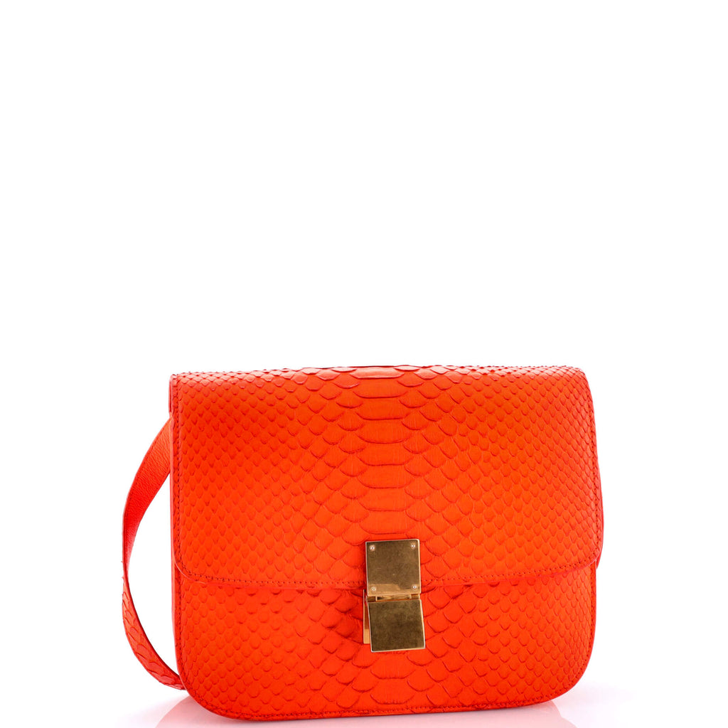 Classic Box Bag Python Medium