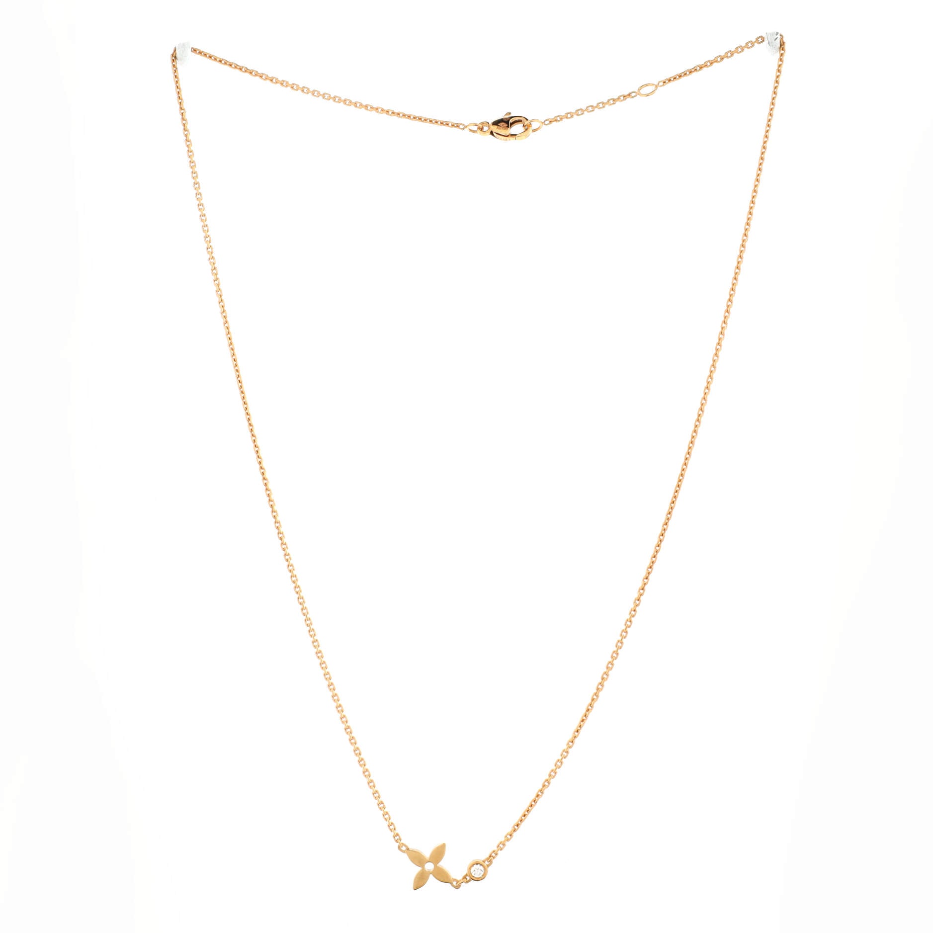 Monogram Idylle Necklace 18K Rose Gold with Diamond