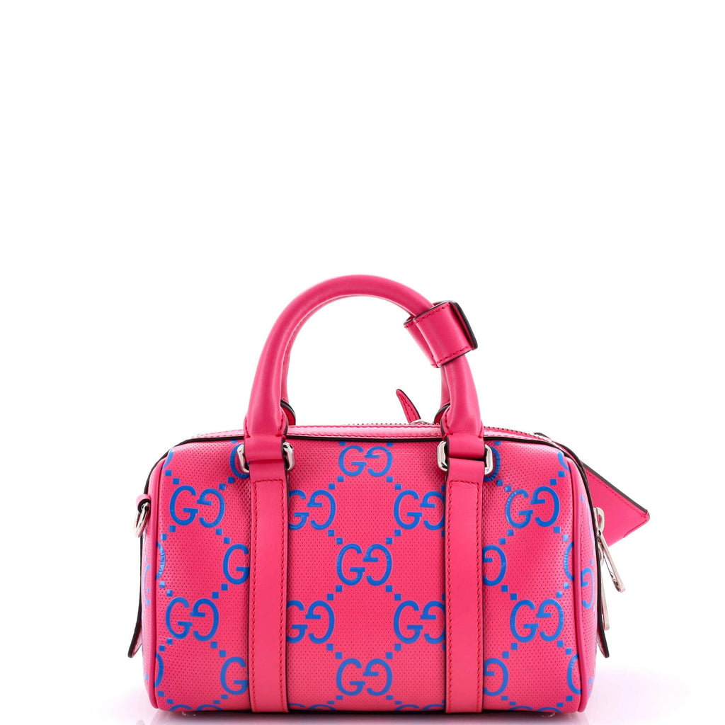 Duffle Bag GG Embossed Perforated Leather Mini