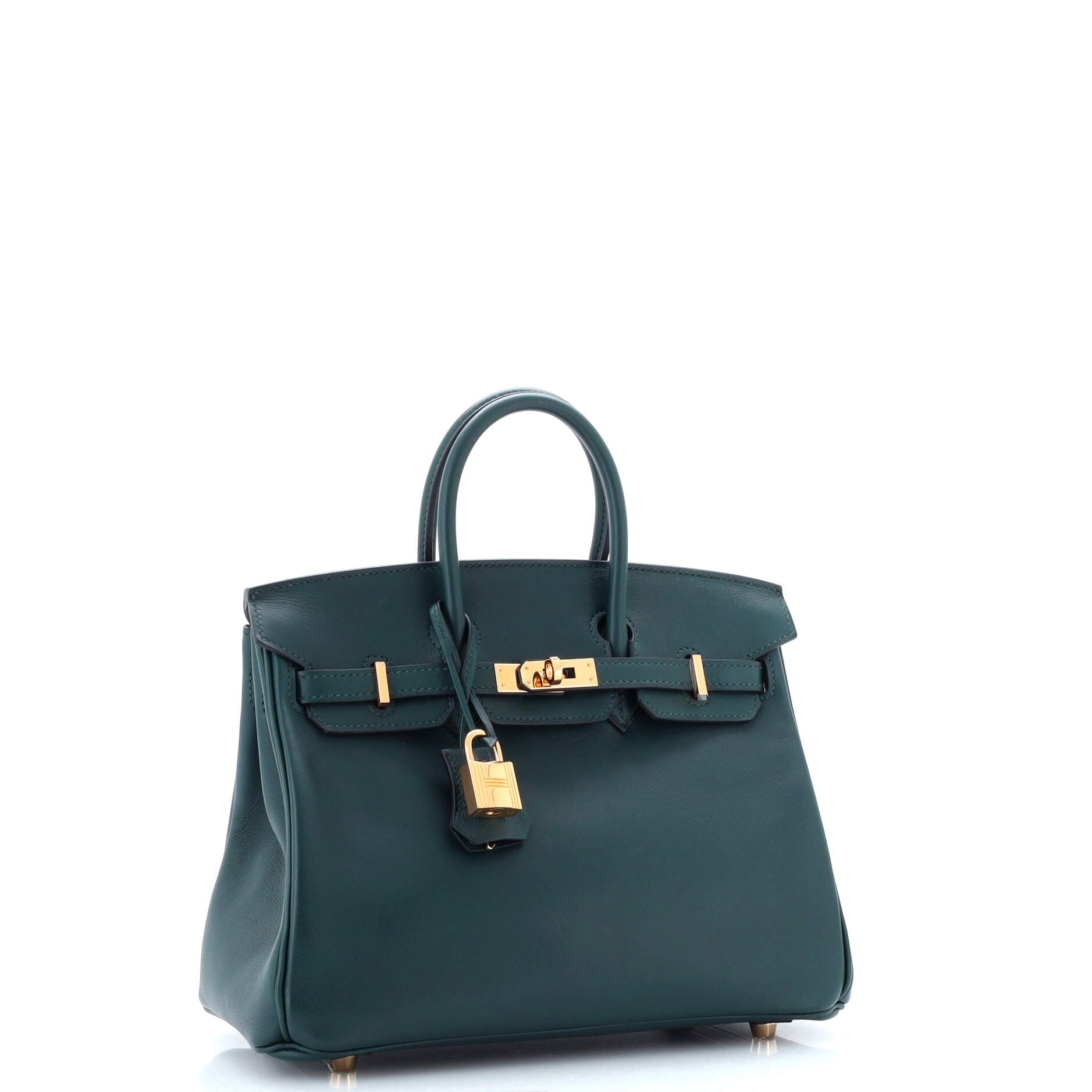 Birkin Handbag Vert Cypress Swift with Gold Hardware 25