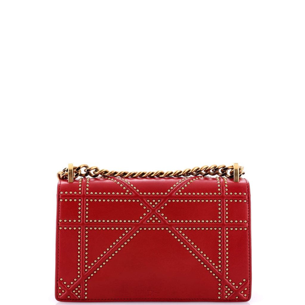 Diorama Flap Bag Studded Leather Small
