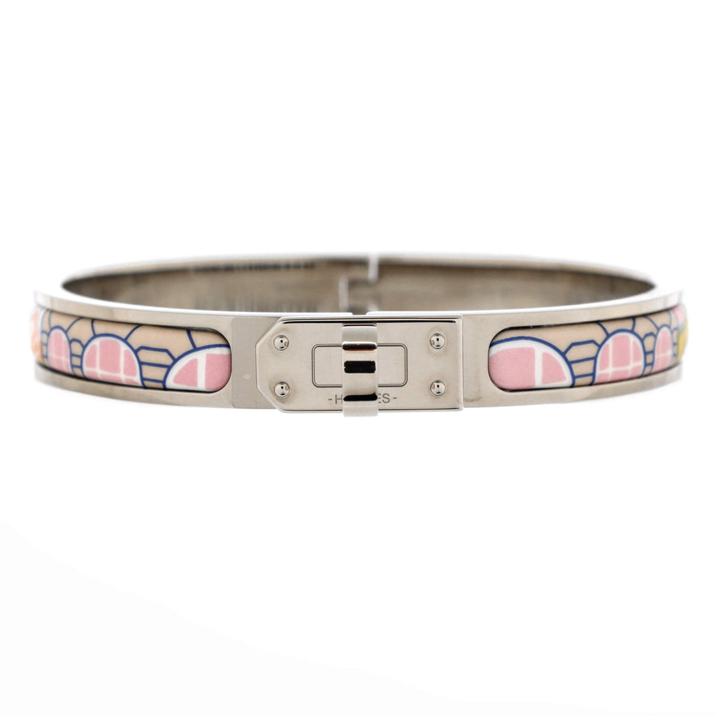 Mini Clic Kelly Bracelet Metal and Printed Enamel Narrow