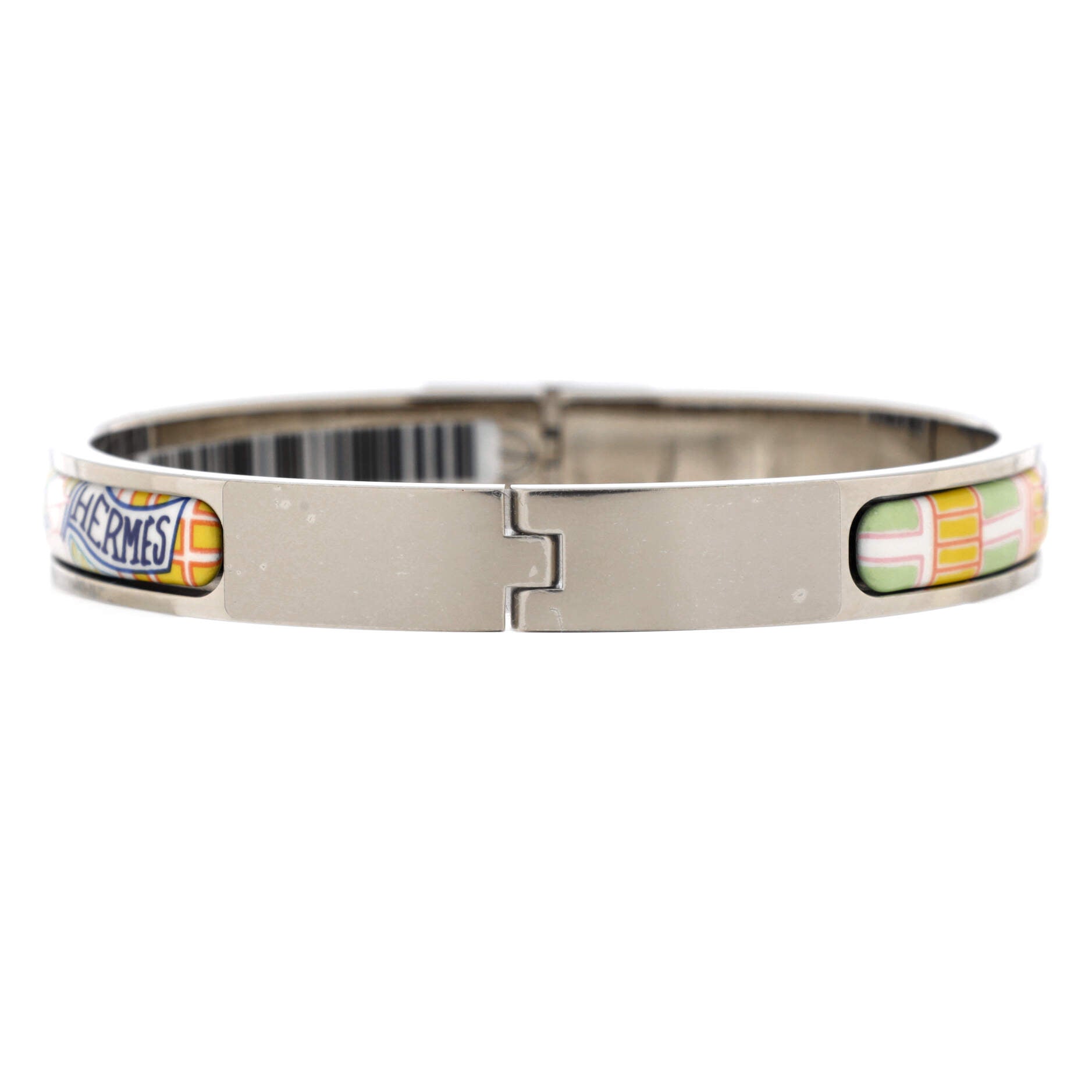 Mini Clic Kelly Bracelet Metal and Printed Enamel Narrow