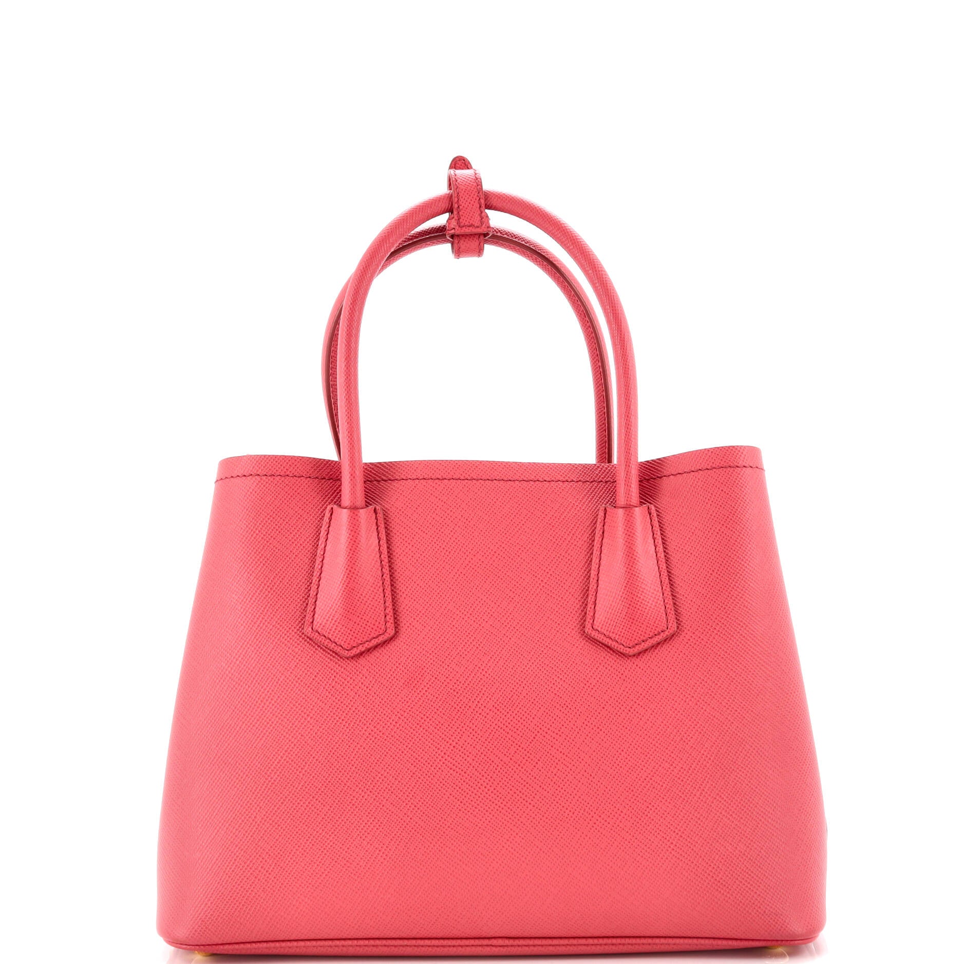 Cuir Double Tote Saffiano Leather Small