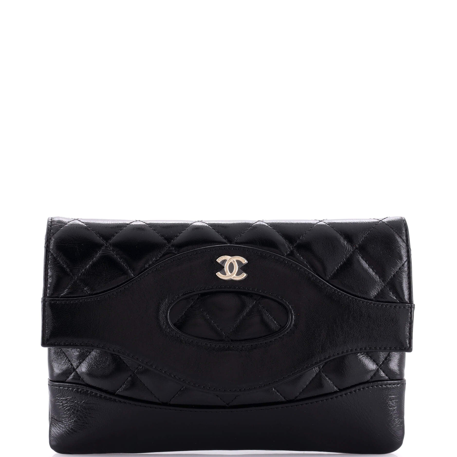 31 Wallet on Chain Quilted Shiny Lambskin
