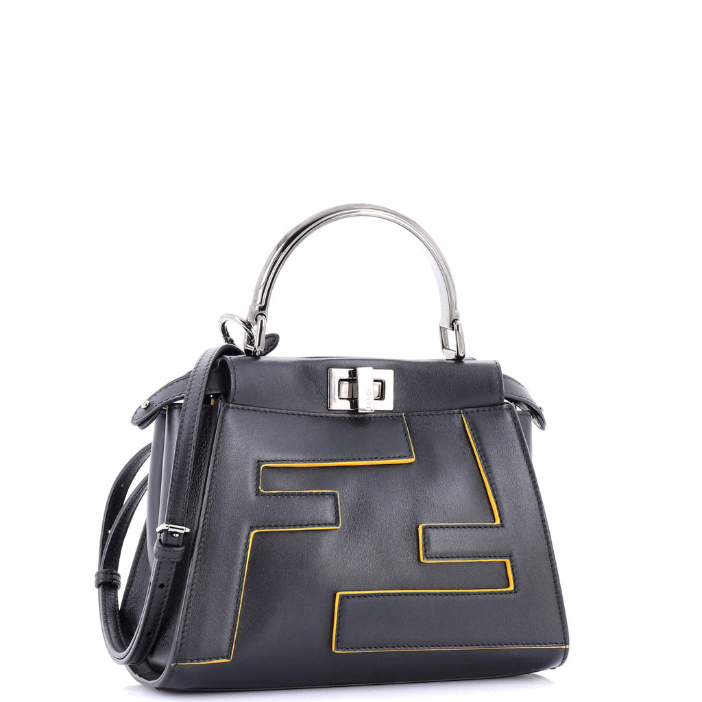 FF Logo Peekaboo Bag Leather with Applique Mini