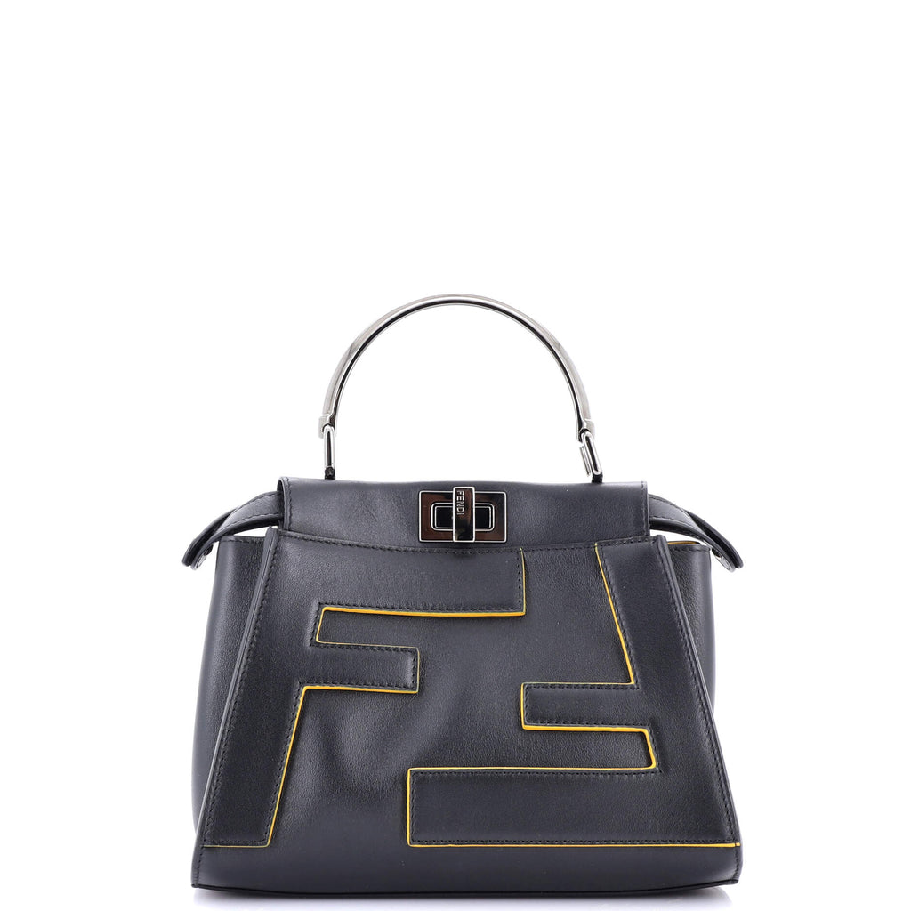 FF Logo Peekaboo Bag Leather with Applique Mini