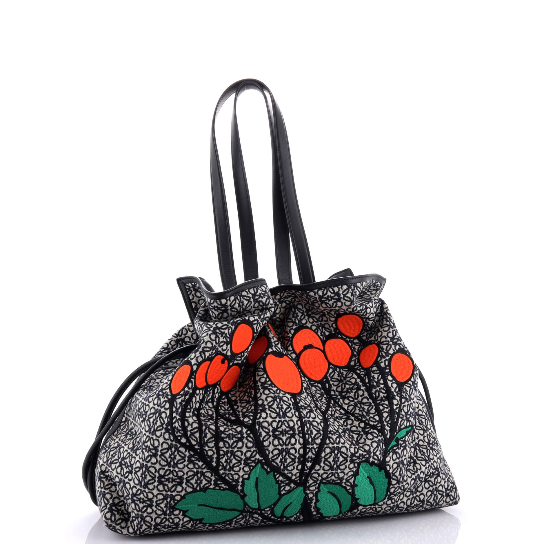 Flamenco Knot Bag Embroidered Anagram Jacquard XL