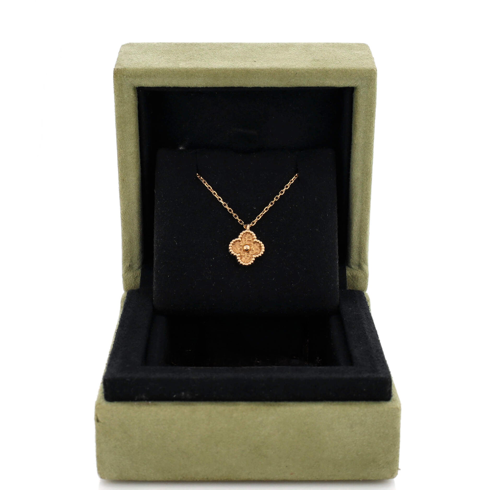 Sweet Alhambra Pendant Necklace 18K Rose Gold
